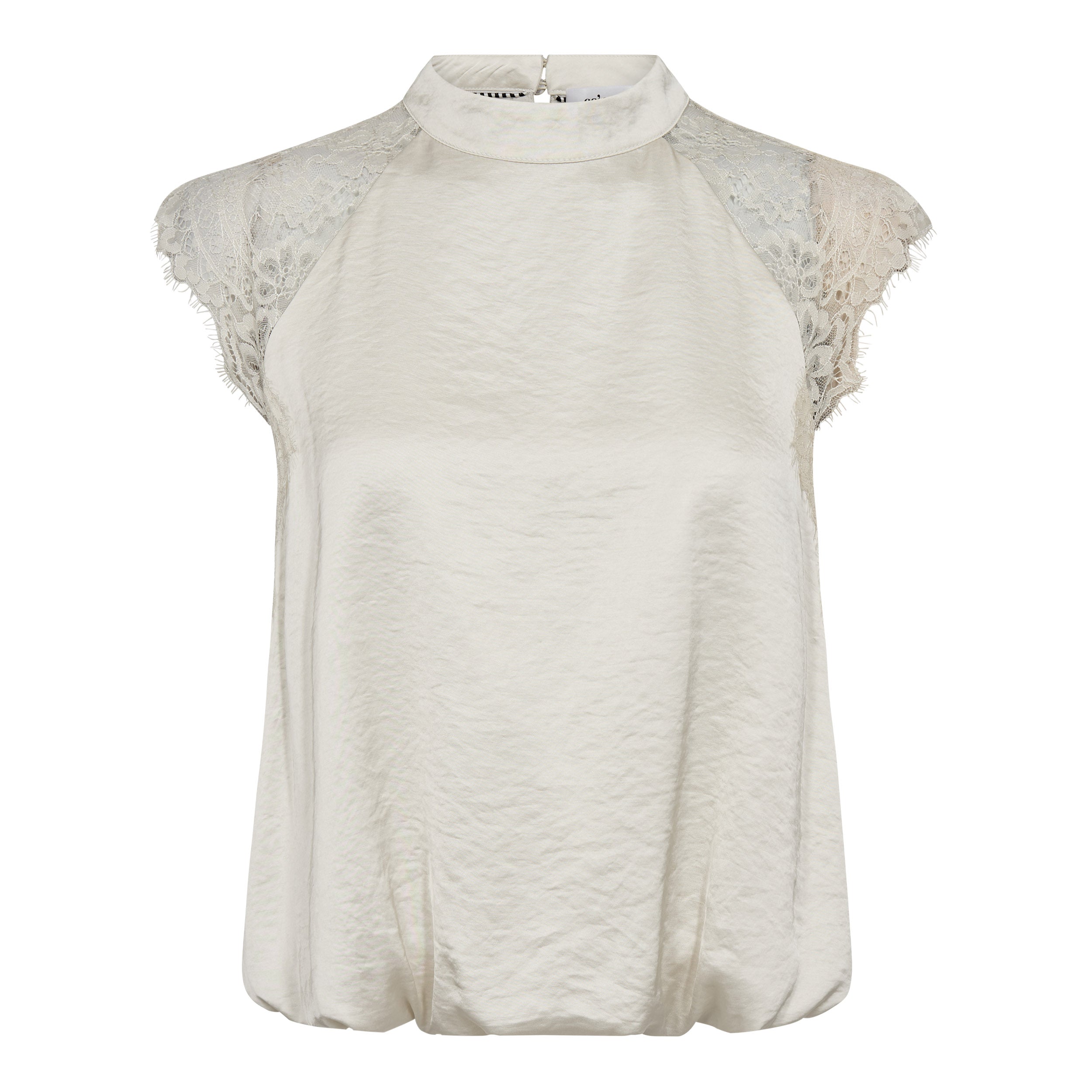 Co'Couture - IdunCC Lace Ballon top, offwhite
