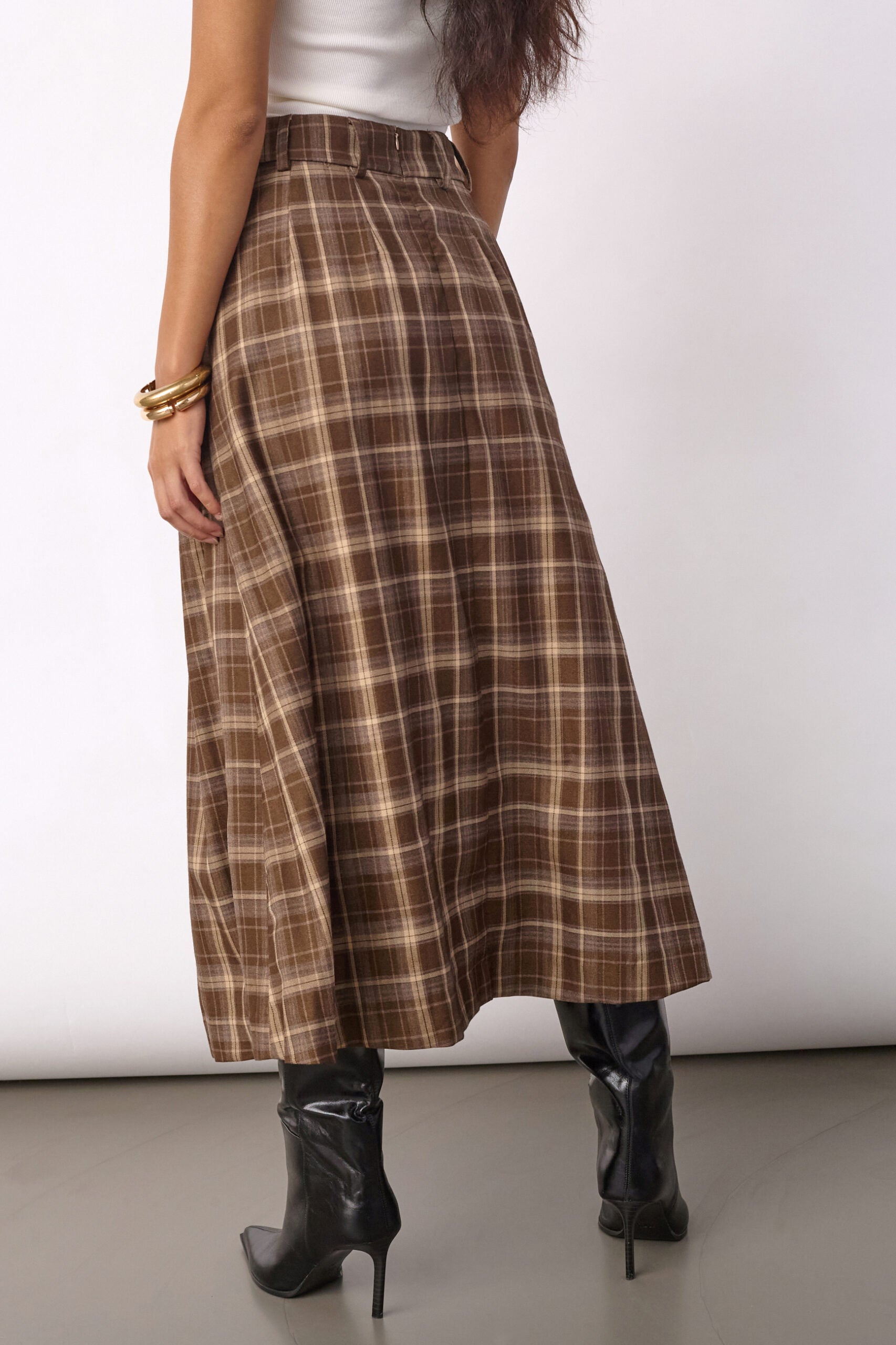 Co'Couture - DagnyCC Anya Check Pleat Skirt