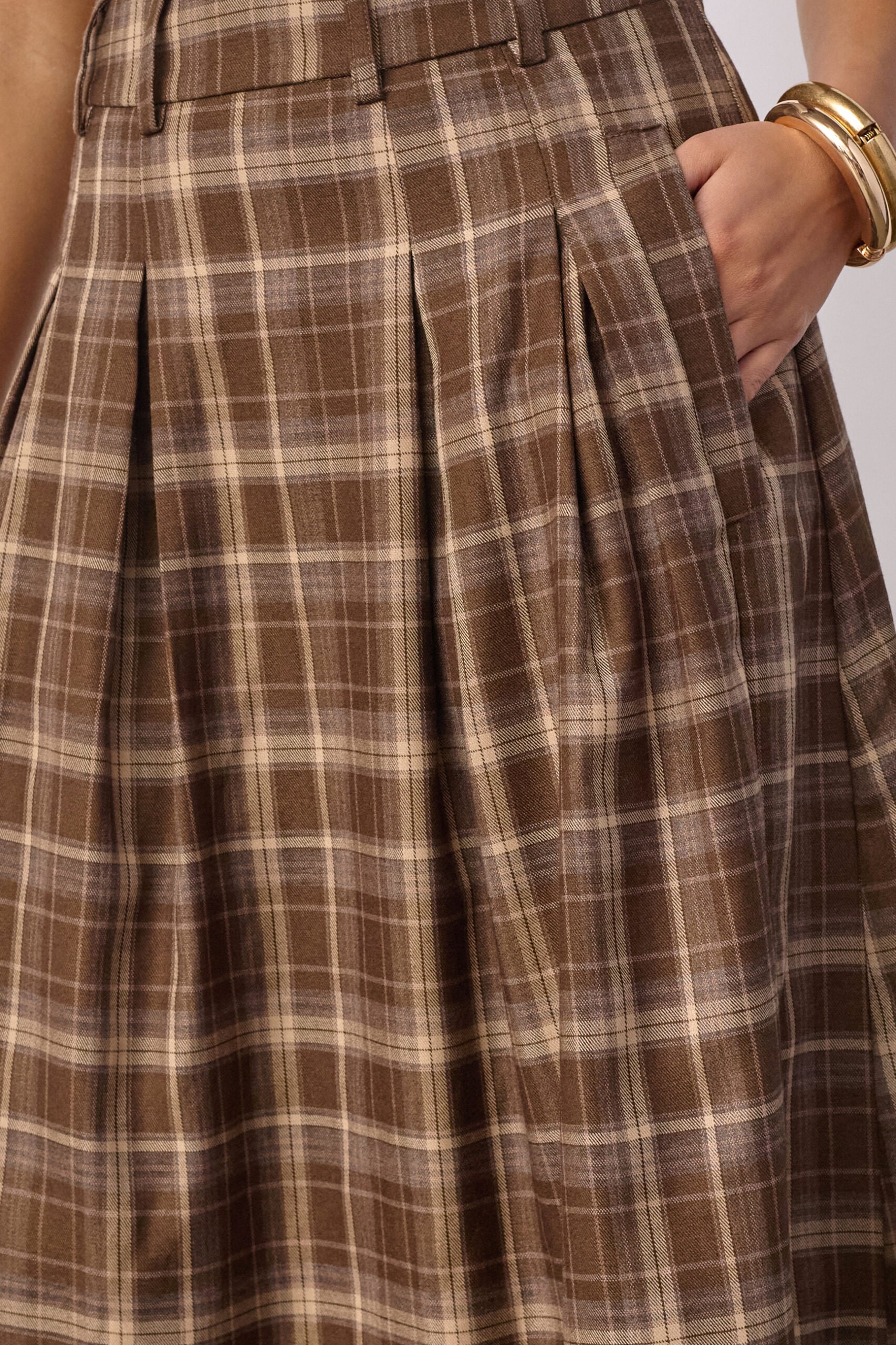 Co'Couture - DagnyCC Anya Check Pleat Skirt