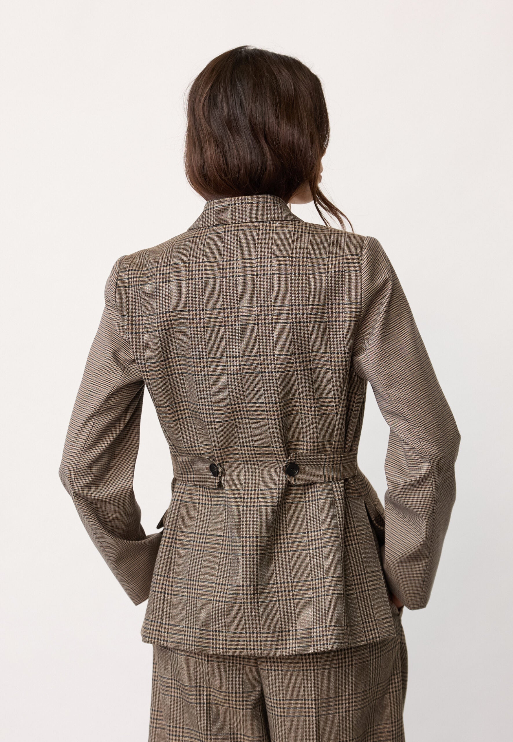 Co'Couture - VeyaCC Check Fitted Blazer