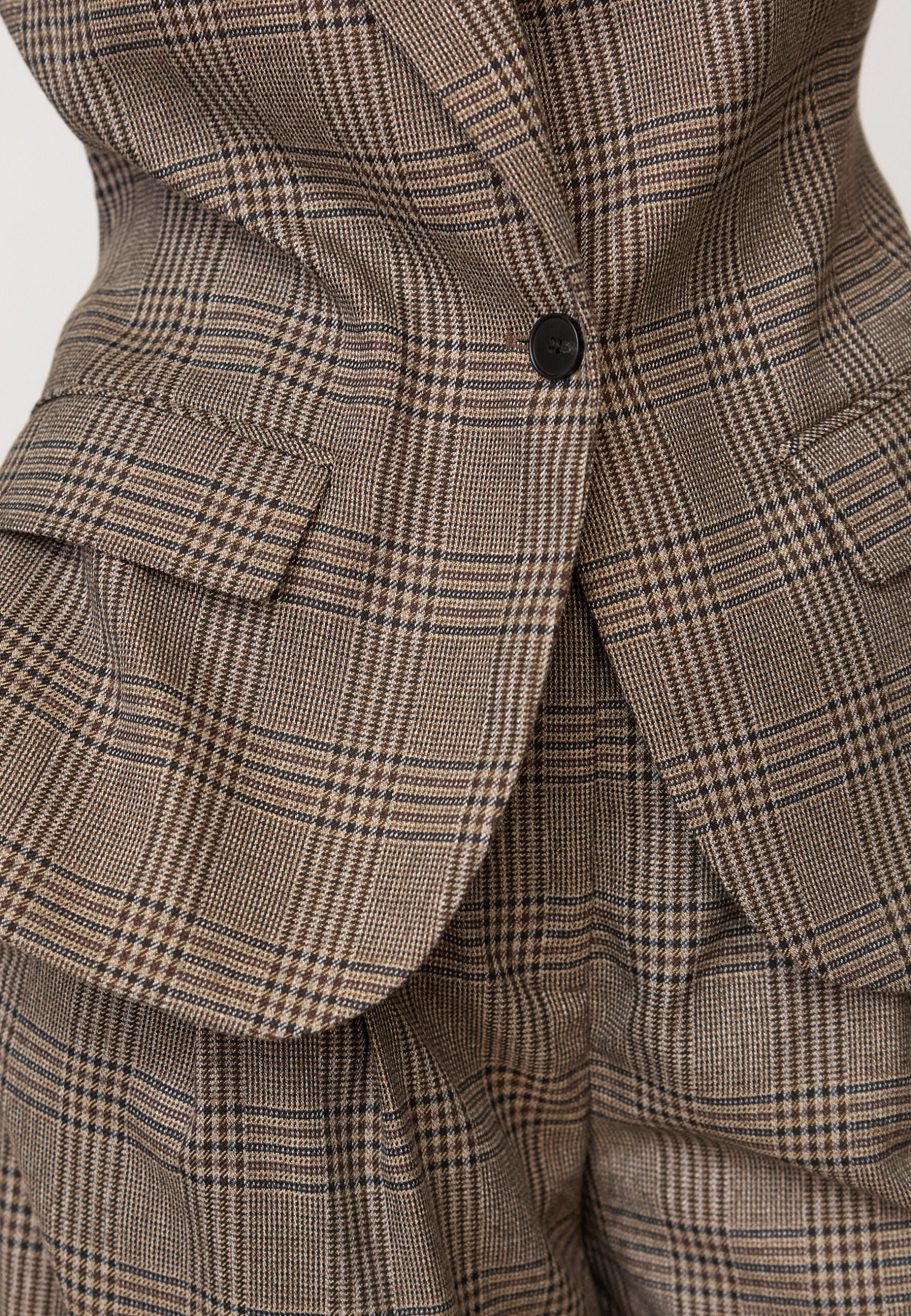 Co'Couture - VeyaCC Check Fitted Blazer