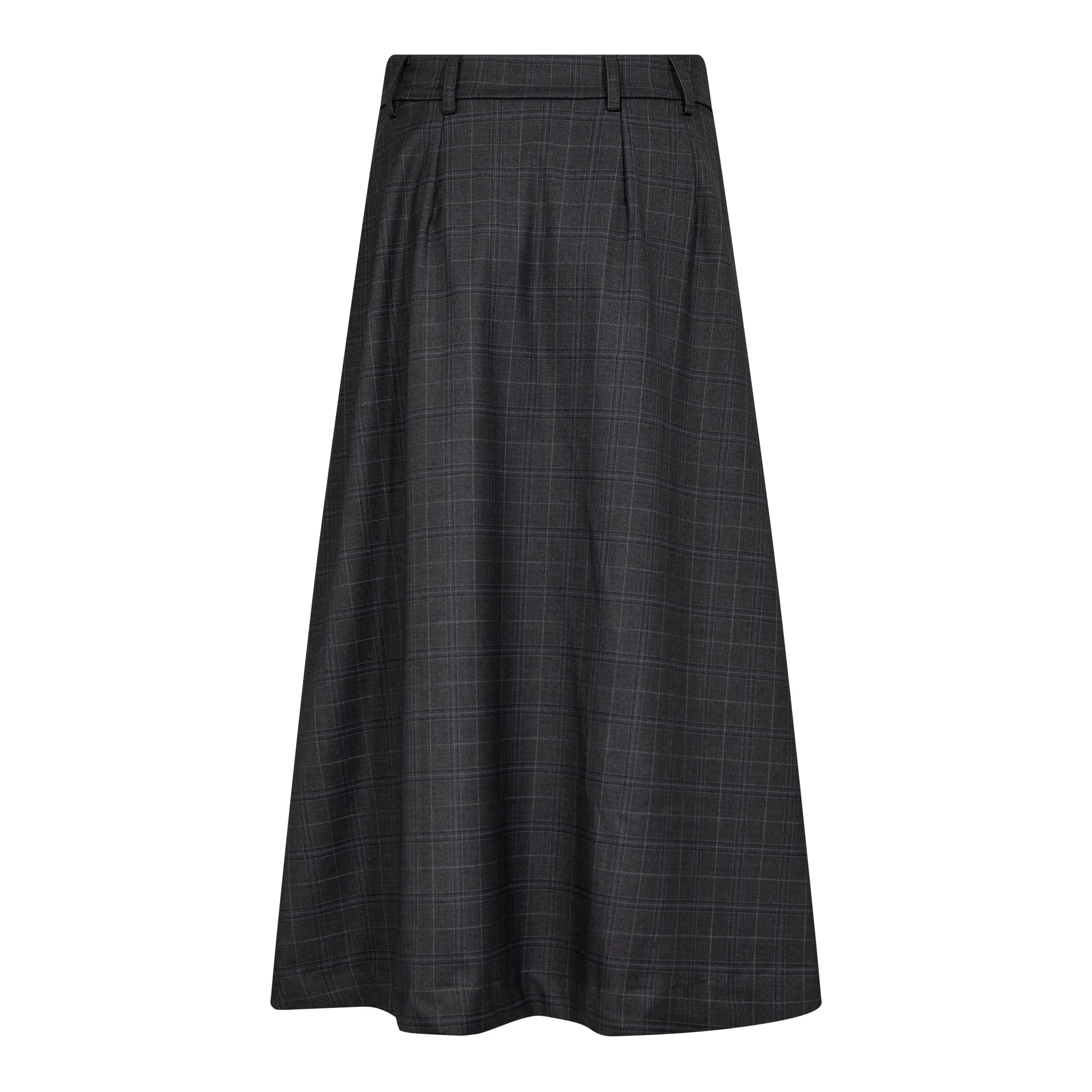 Co’Couture - EloraCC Check Pleat Nederdel Dark Grey