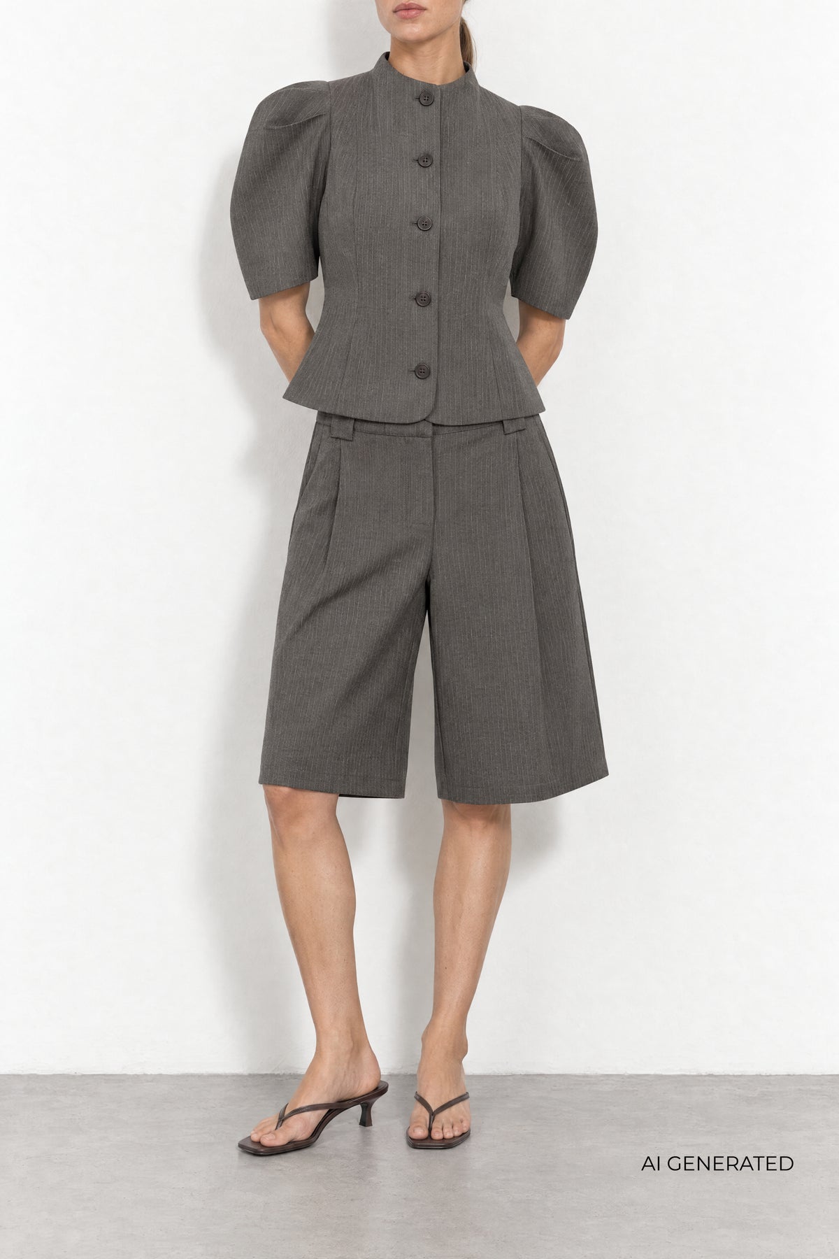 Leveté Room – LR-UNITY 4 Shorts – Dark Grey Melange Combi
