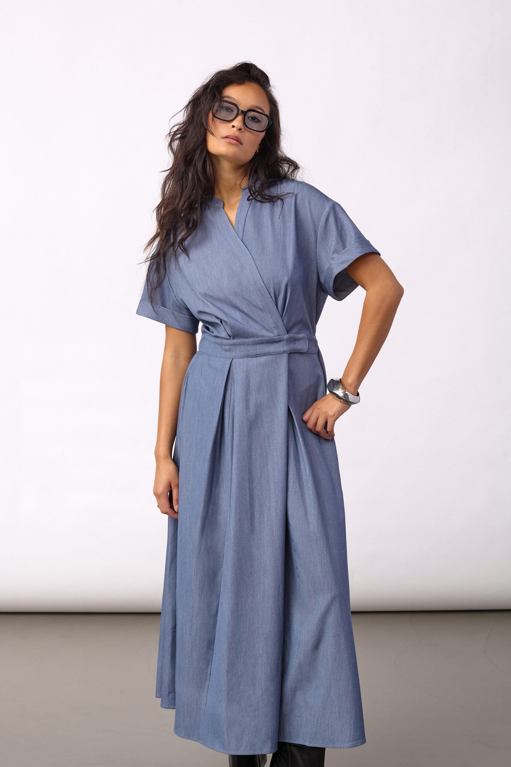 Co'Couture - TerryCC Wrap Dress, ash blue