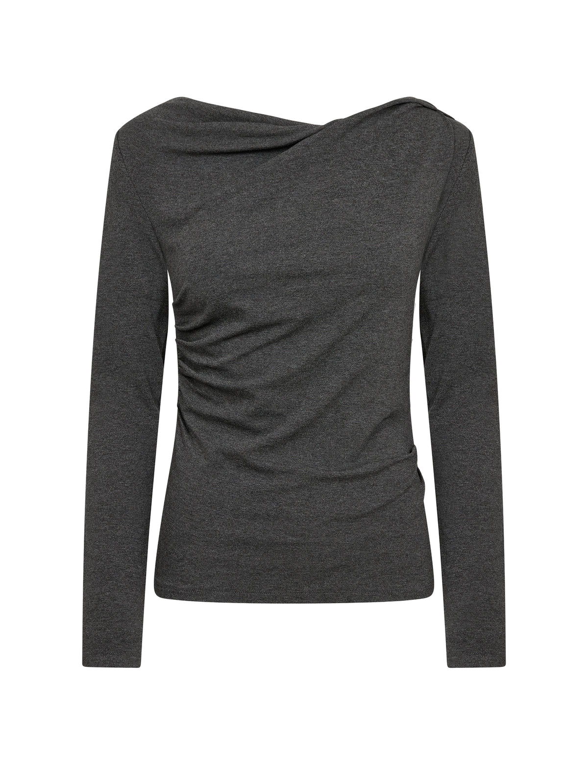 Leveté Room – LR-UNICO 1 Bluse – Dark Grey Melange