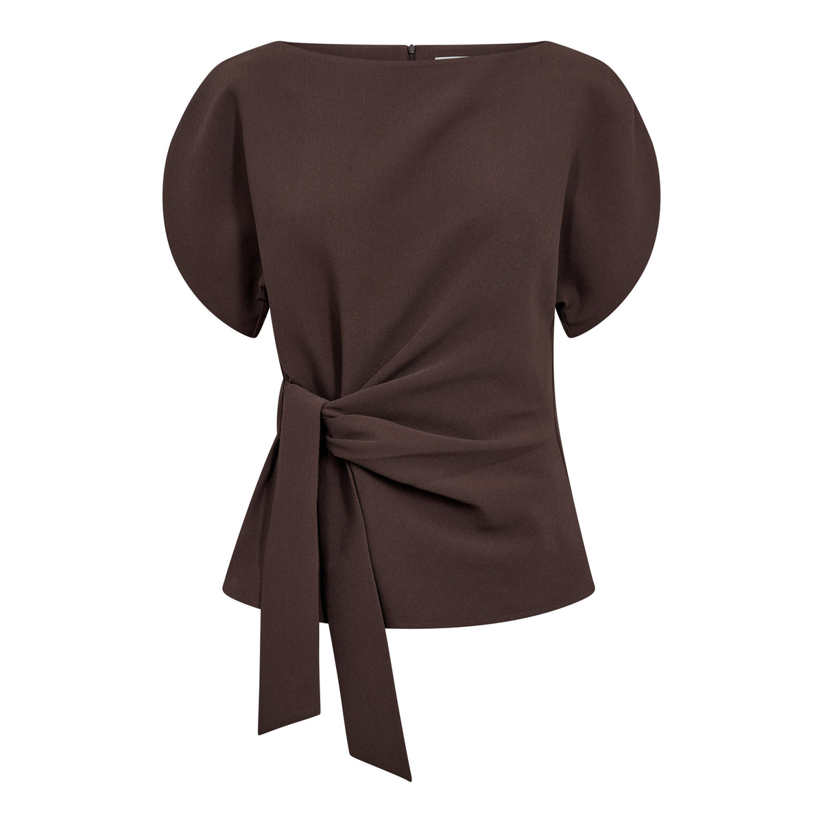 Co’Couture - AcileCC Pleat SS Blouse - Brown