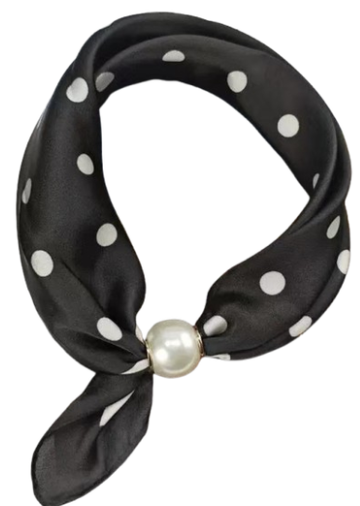Co’Couture – PearlCC Scarf – Black - Pearl