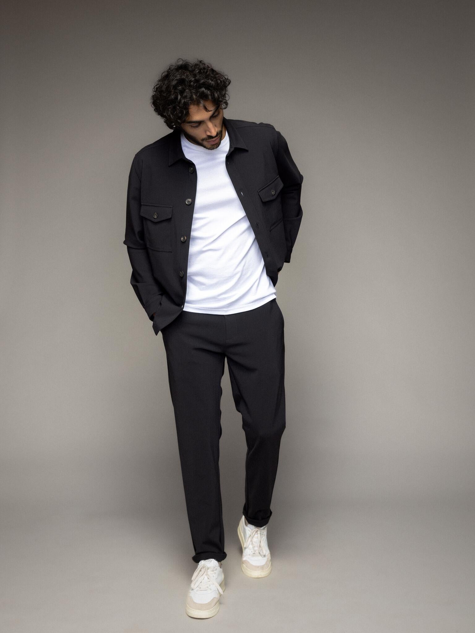 MMG Hunt Traver Pant fra Mos Mosh Gallery – Sort Buks med Stretch