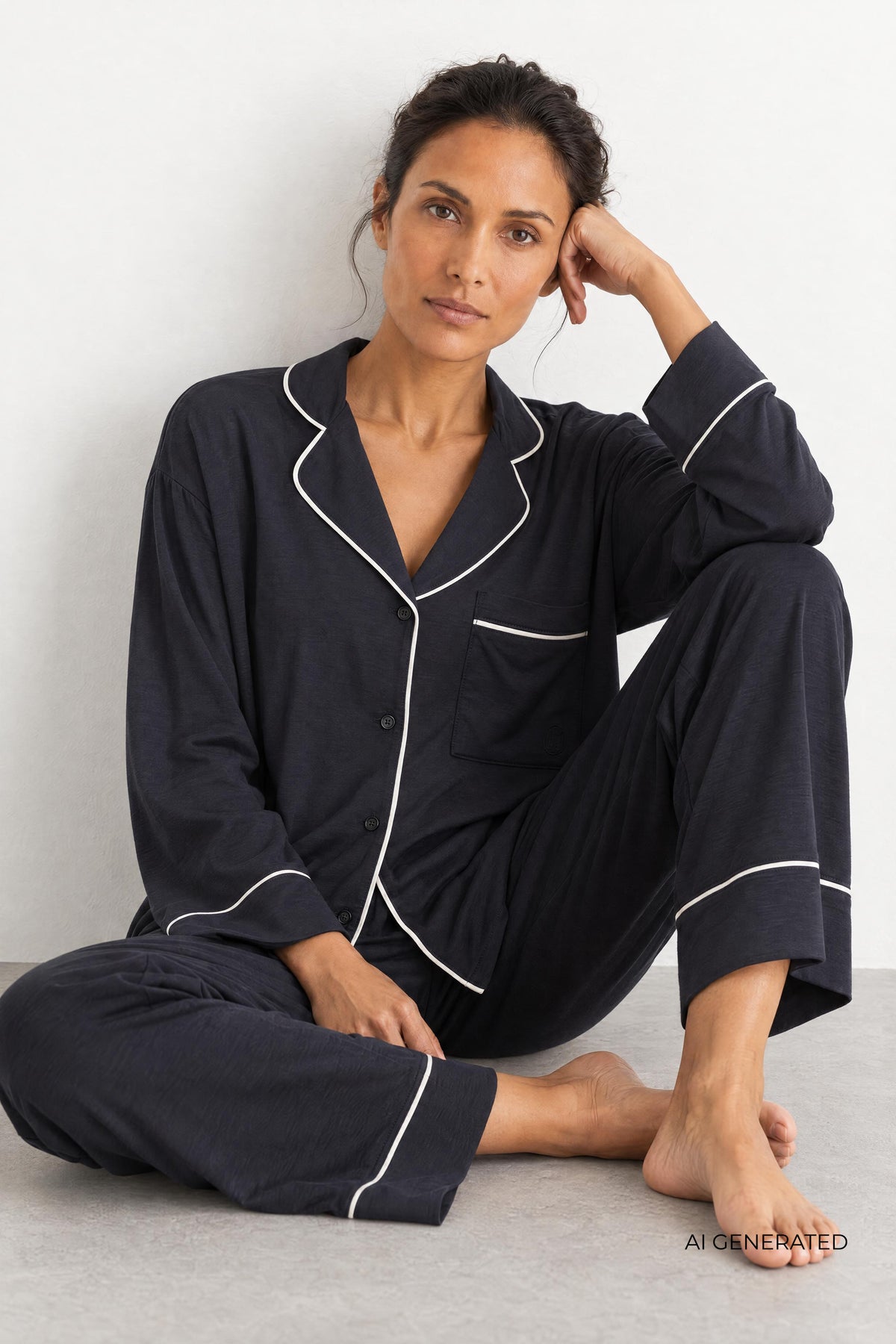 Leveté Room – LR-UDO SET 1 Pyjamassæt – Baritone Blue Combi