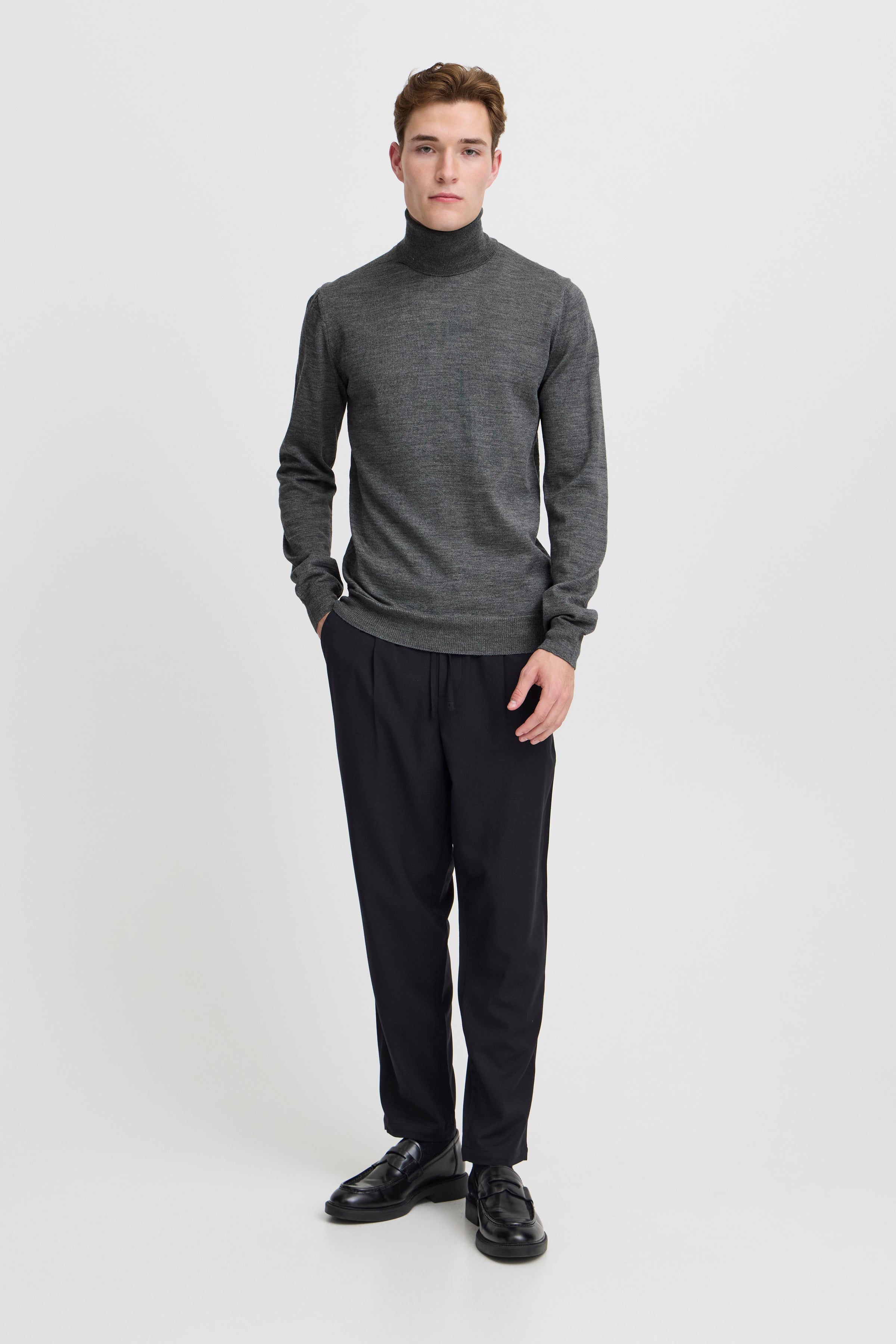 Casual Friday CSKonrad Merino Rollneck, Grå