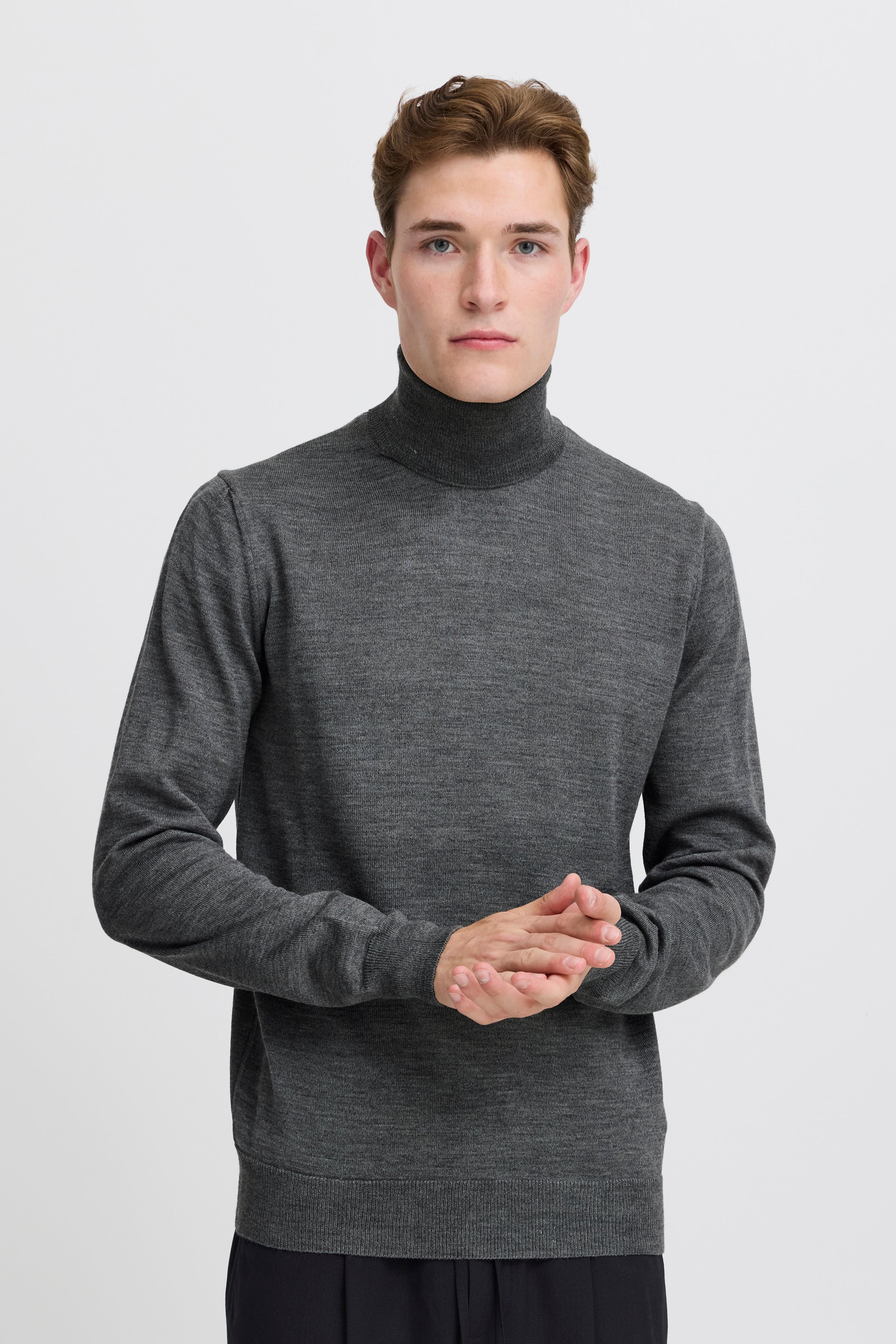 Casual Friday CSKonrad Merino Rollneck, Grå