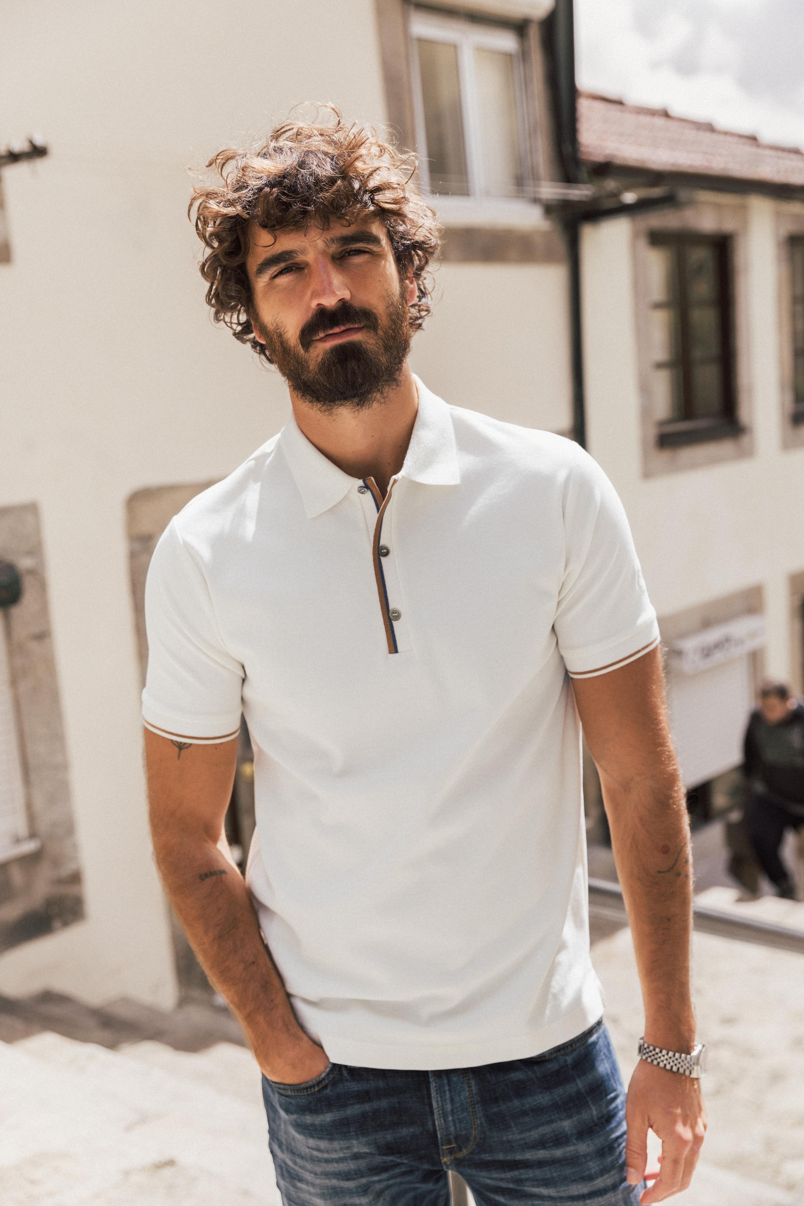 MMGHarvey Polo Ss Tee off white