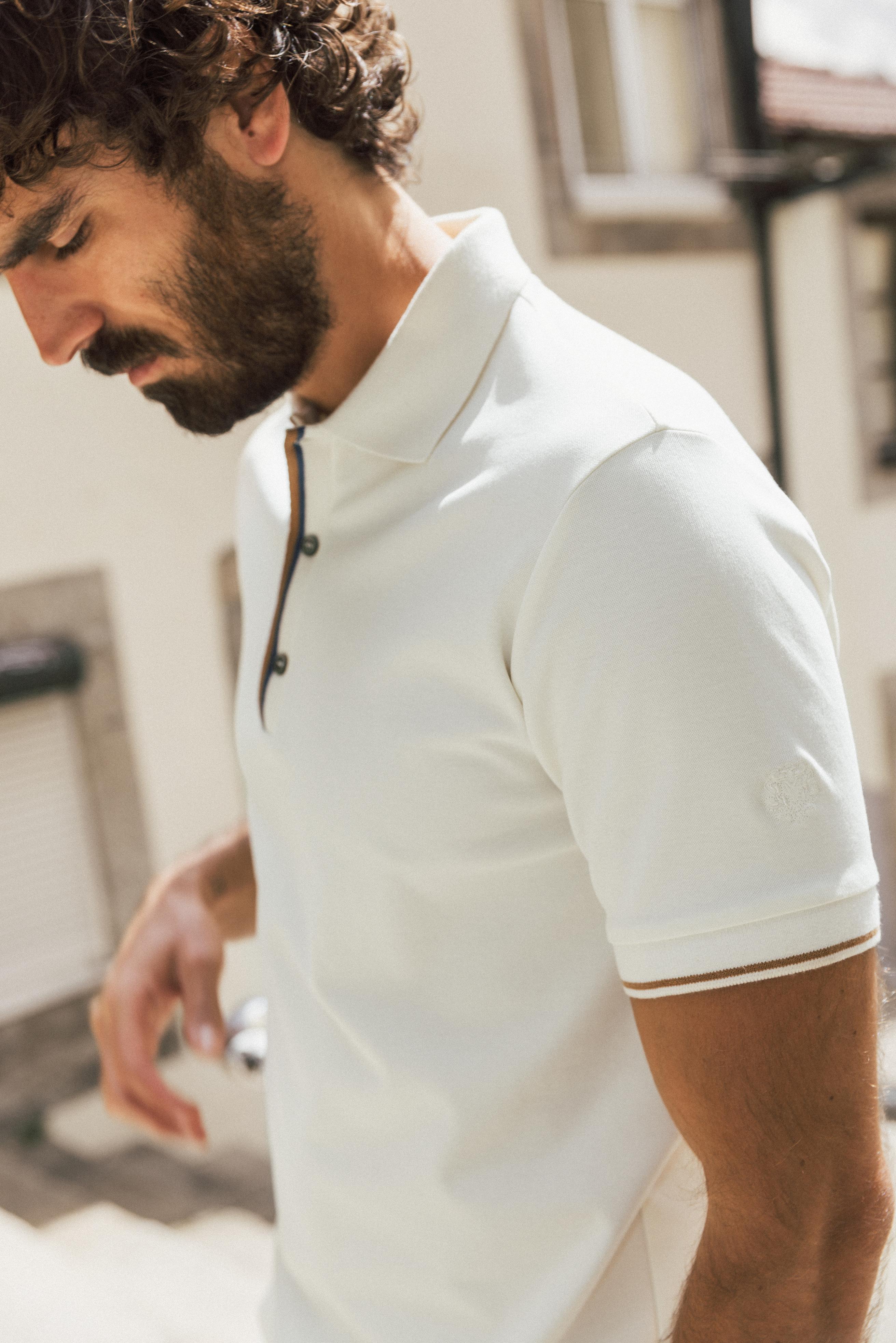 MMGHarvey Polo Ss Tee off white