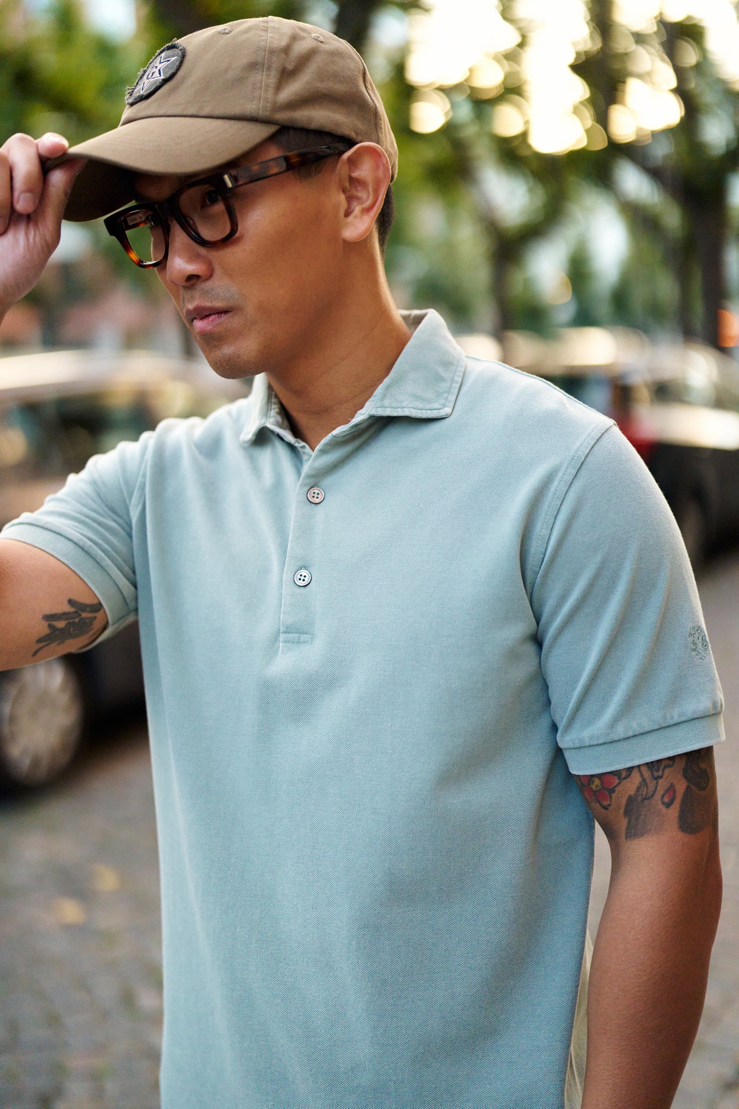 MMGHarvey Faded Polo – Lyseblå Polo