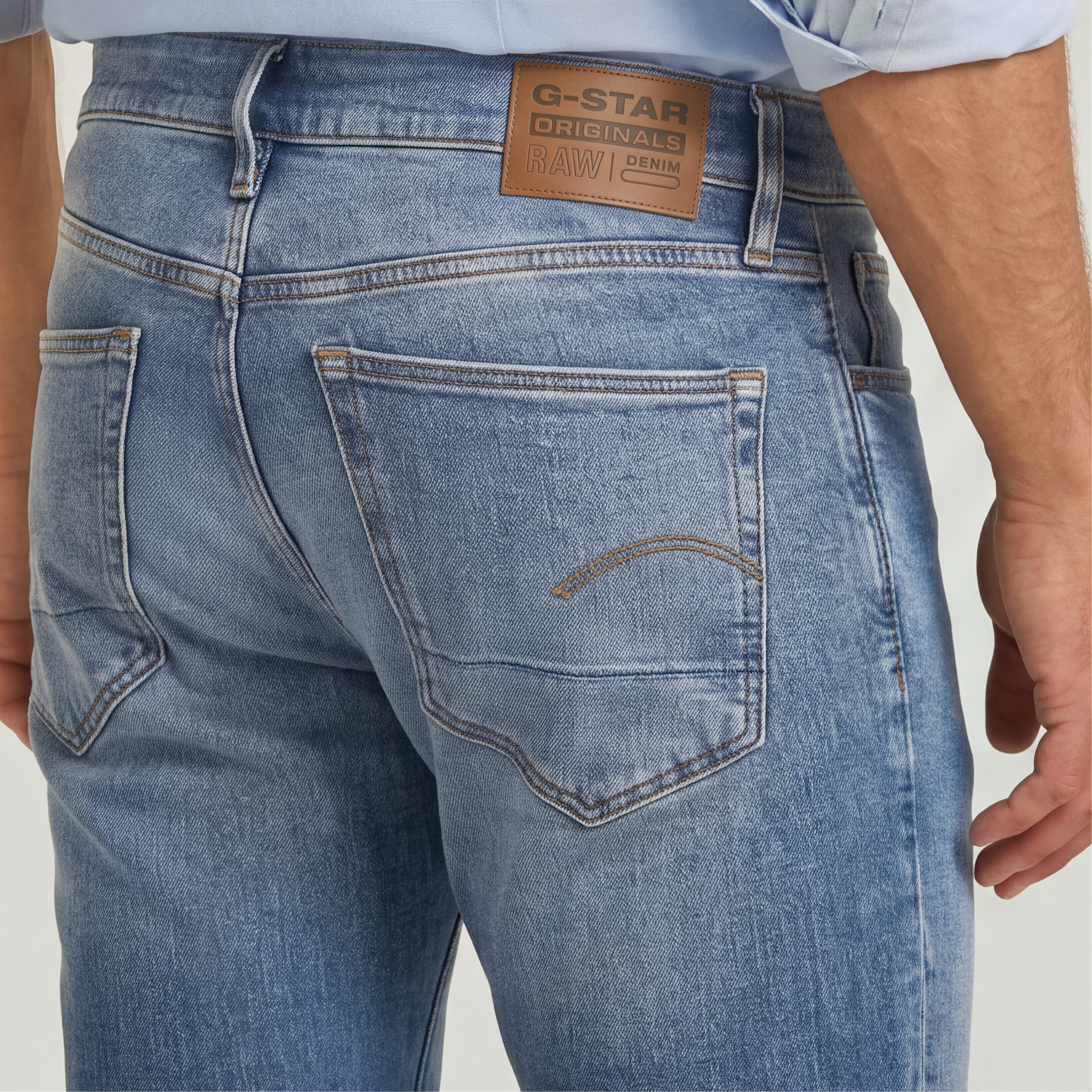 G-Star - 3301 Regular Tapered Worn in Azure