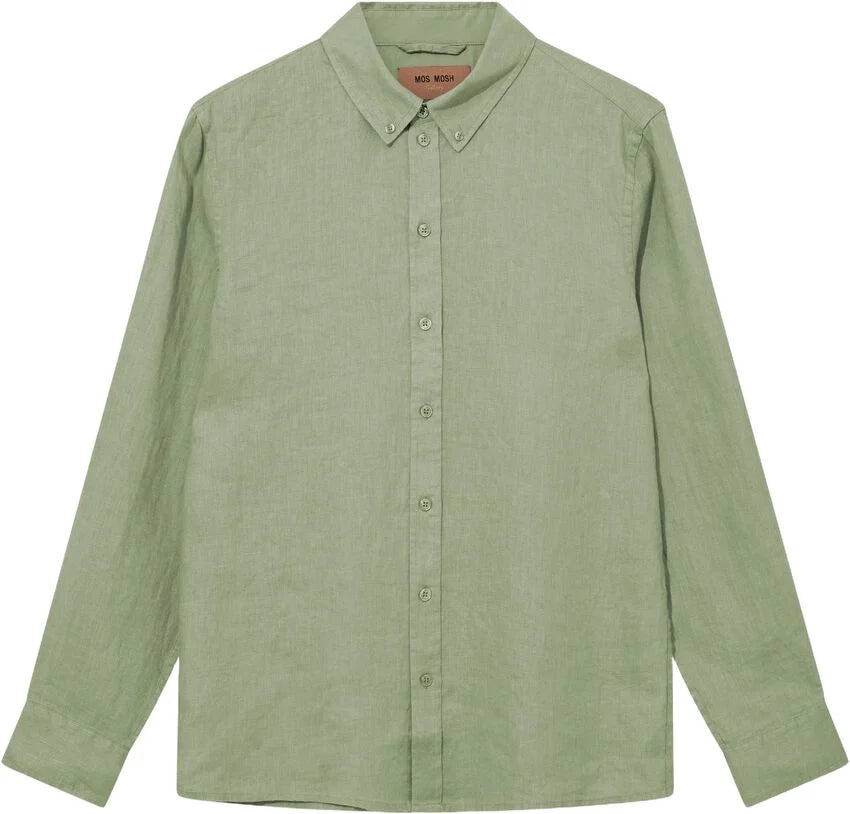 Mos Mosh Gallery - MMGTheo Linen Skjorte Watercress