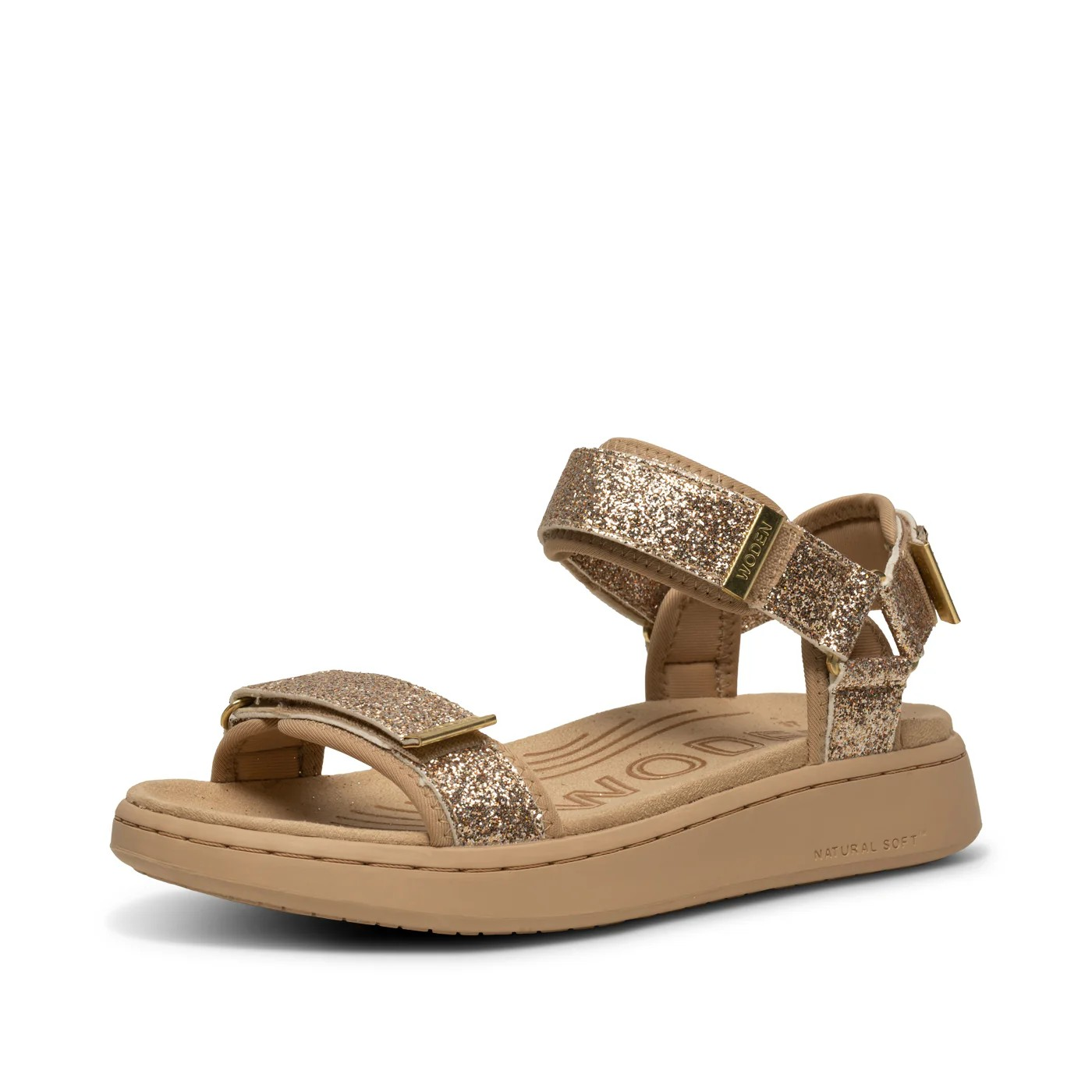 Woden Sandal, Line Glitter