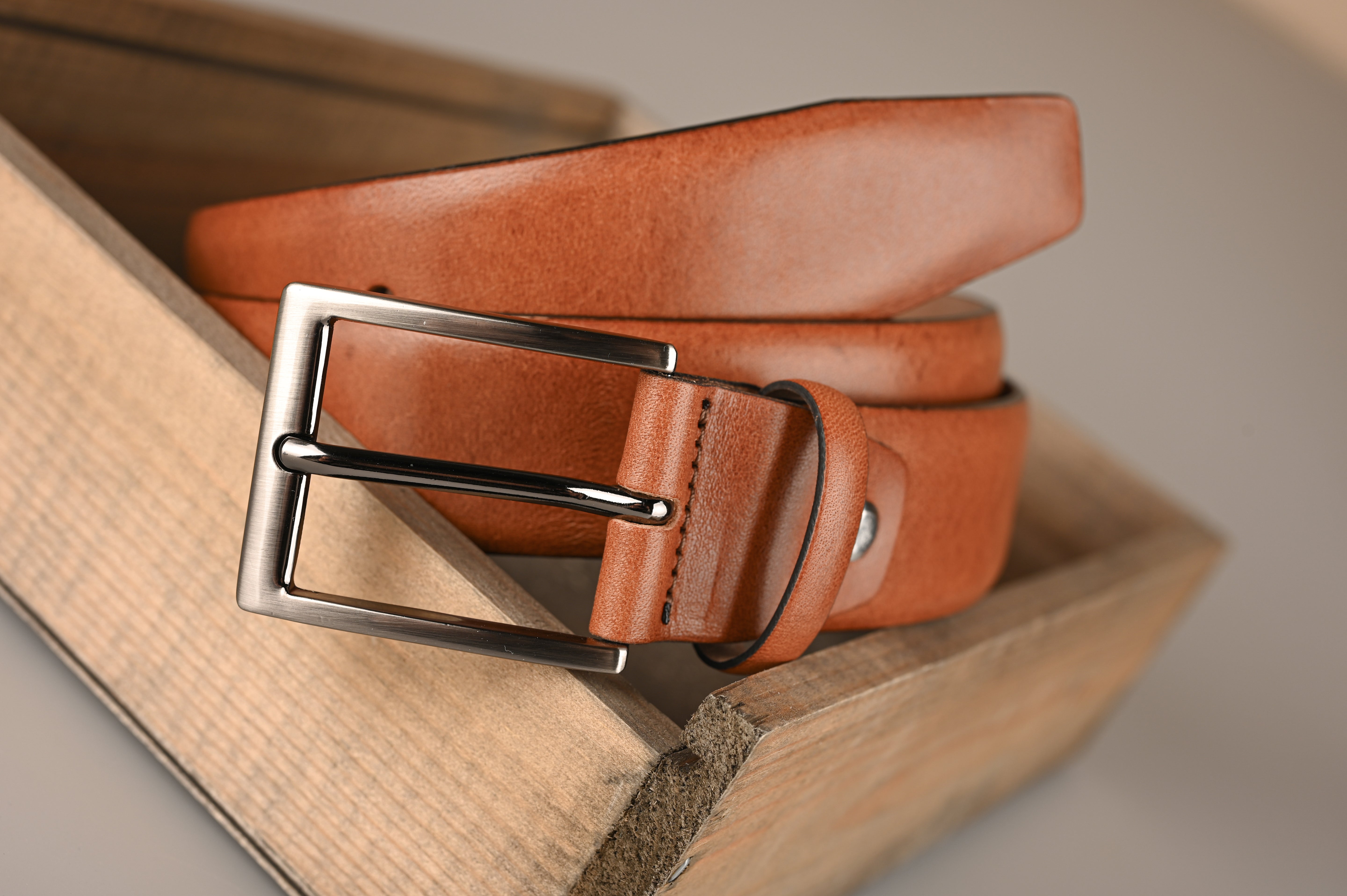 Bosswik - Klassisk business bælte Cognac Art. 6945