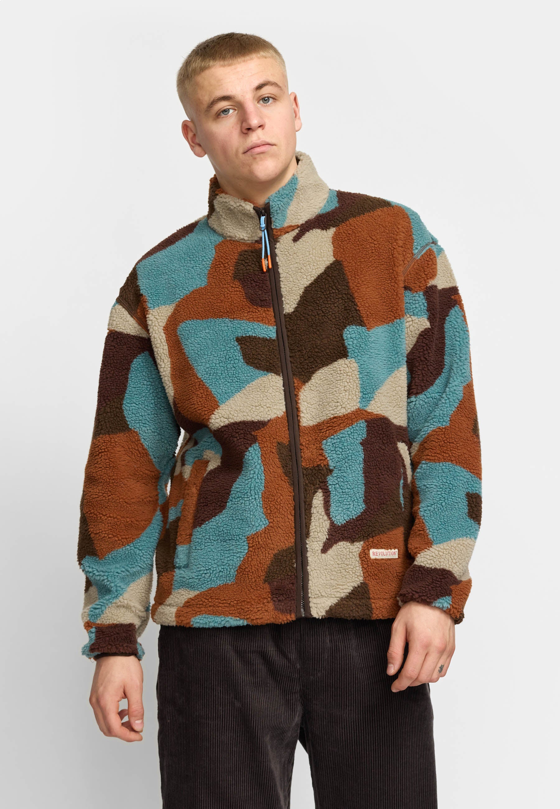 Revolution - Teddy jakke med print