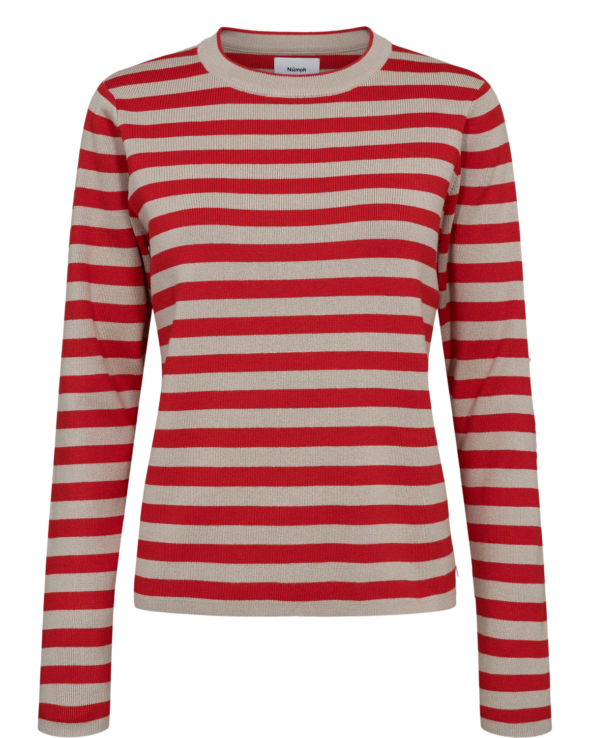 Nümph - NUStripy Pullover i fiery red