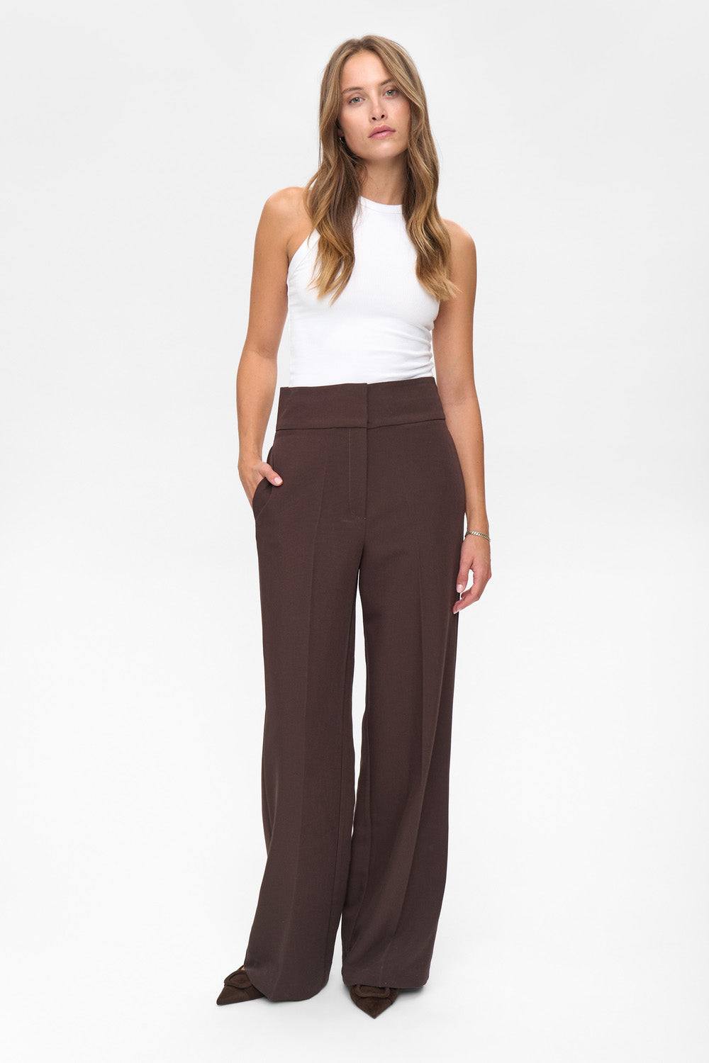 Nümph - NUBussy Pant i mørkebrun