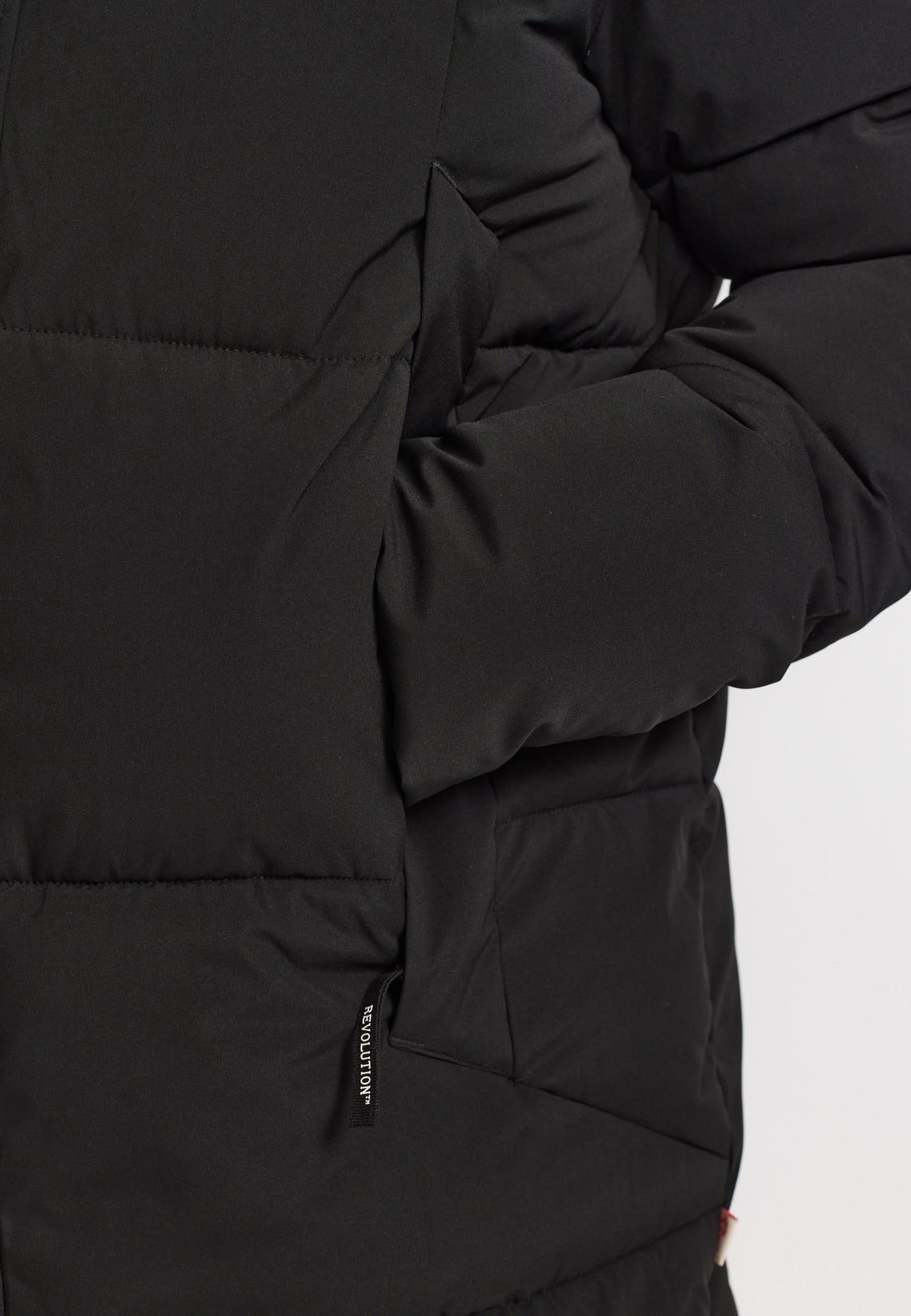 Revolution - Hooded Puffer Jacket - Black