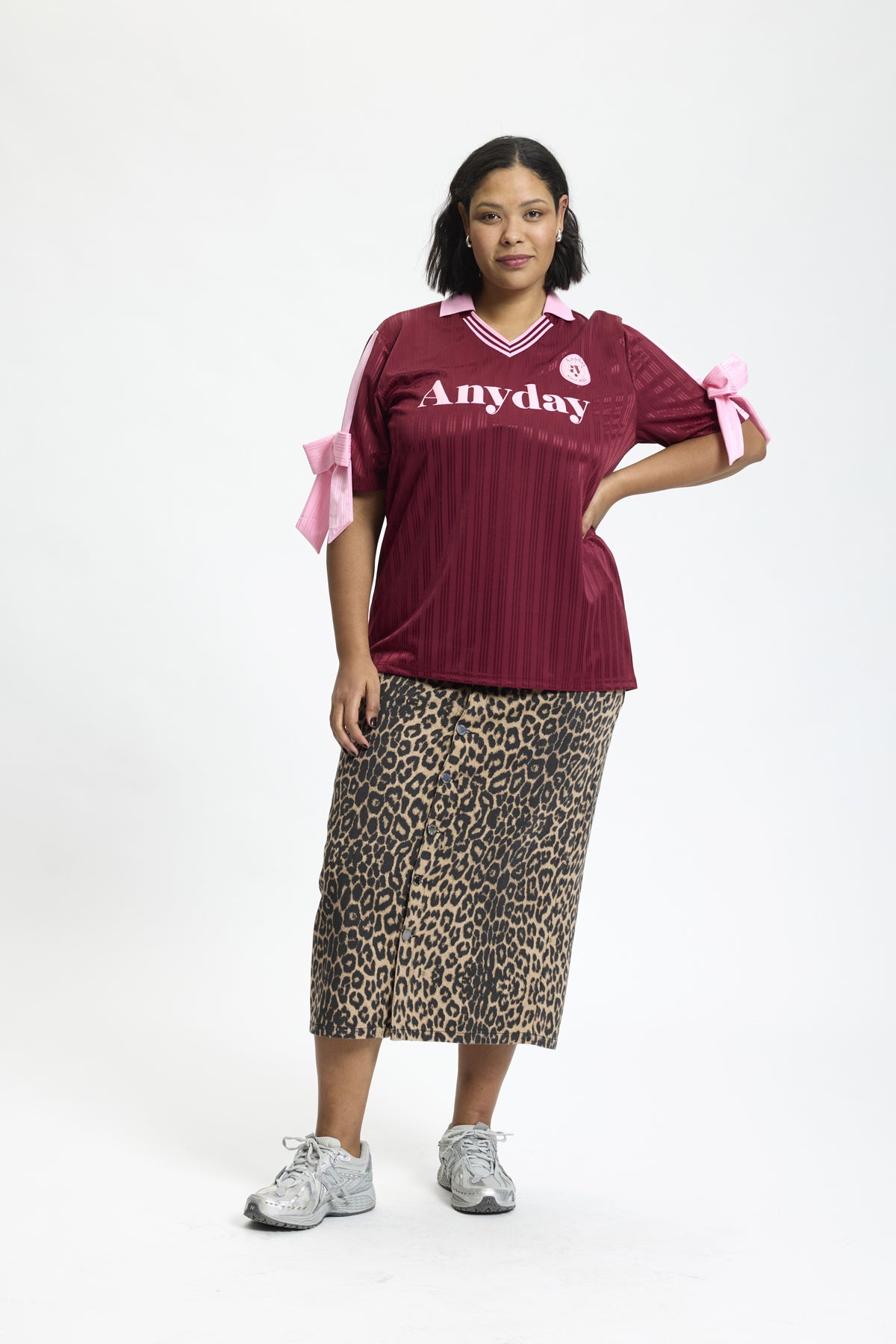 Anyday - Leopard denim nederdel