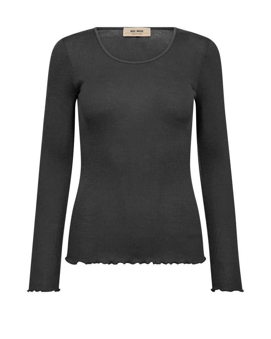 Mos Mosh - MMElaine LS Tee i Phantom