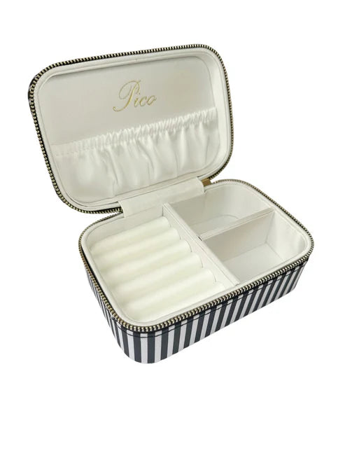 Large Jewelry box Navy stripe