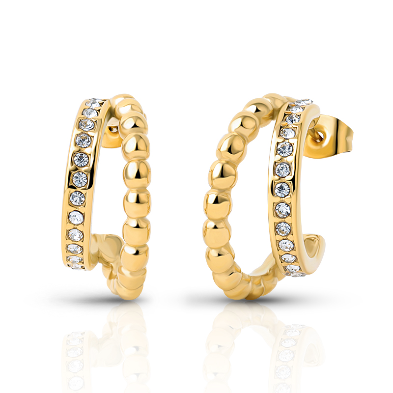 Bay - Double Up Hoops - Vandfaste øreringe