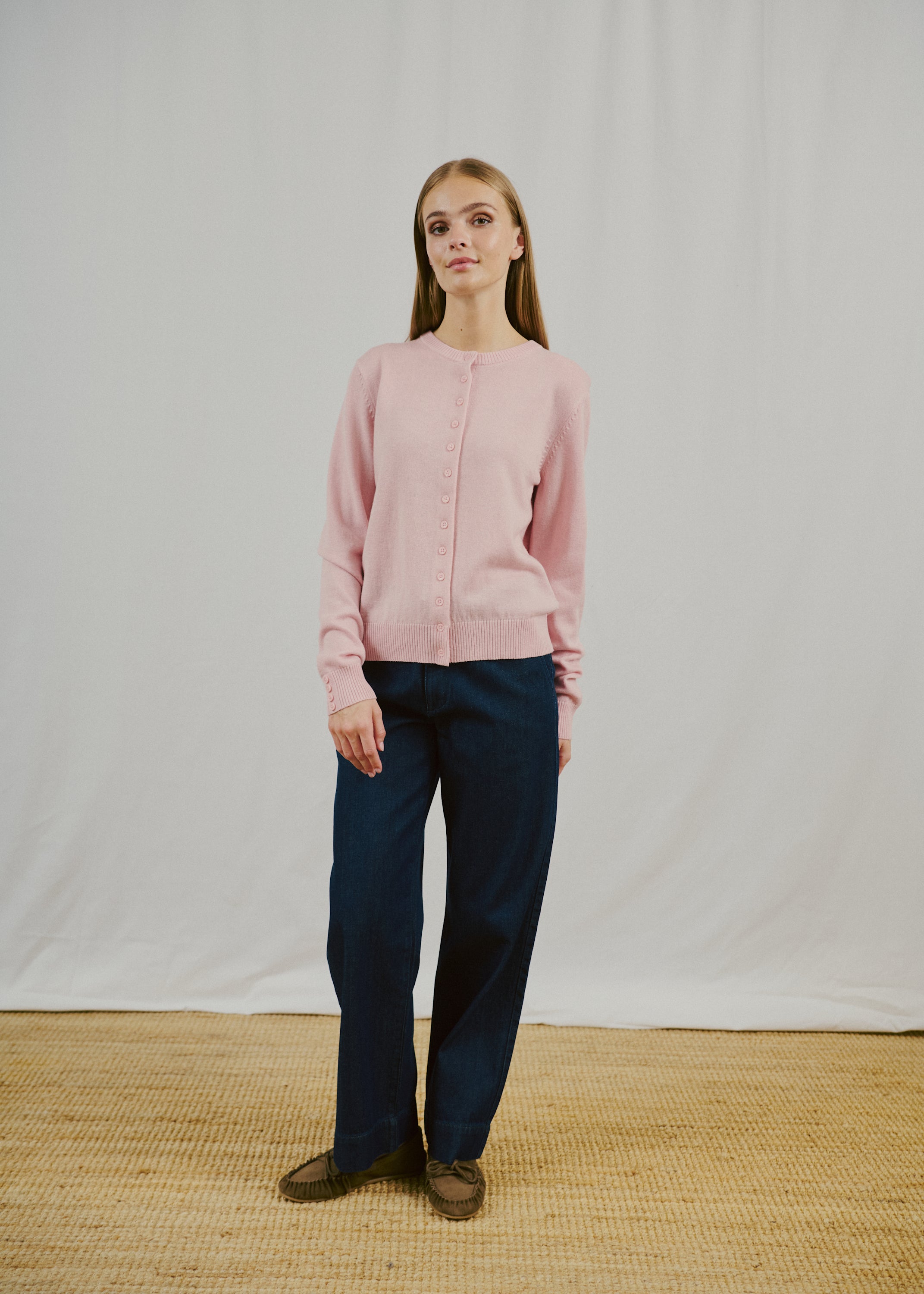 Bruun & Stengade - Edel regular cardigan, lyserød