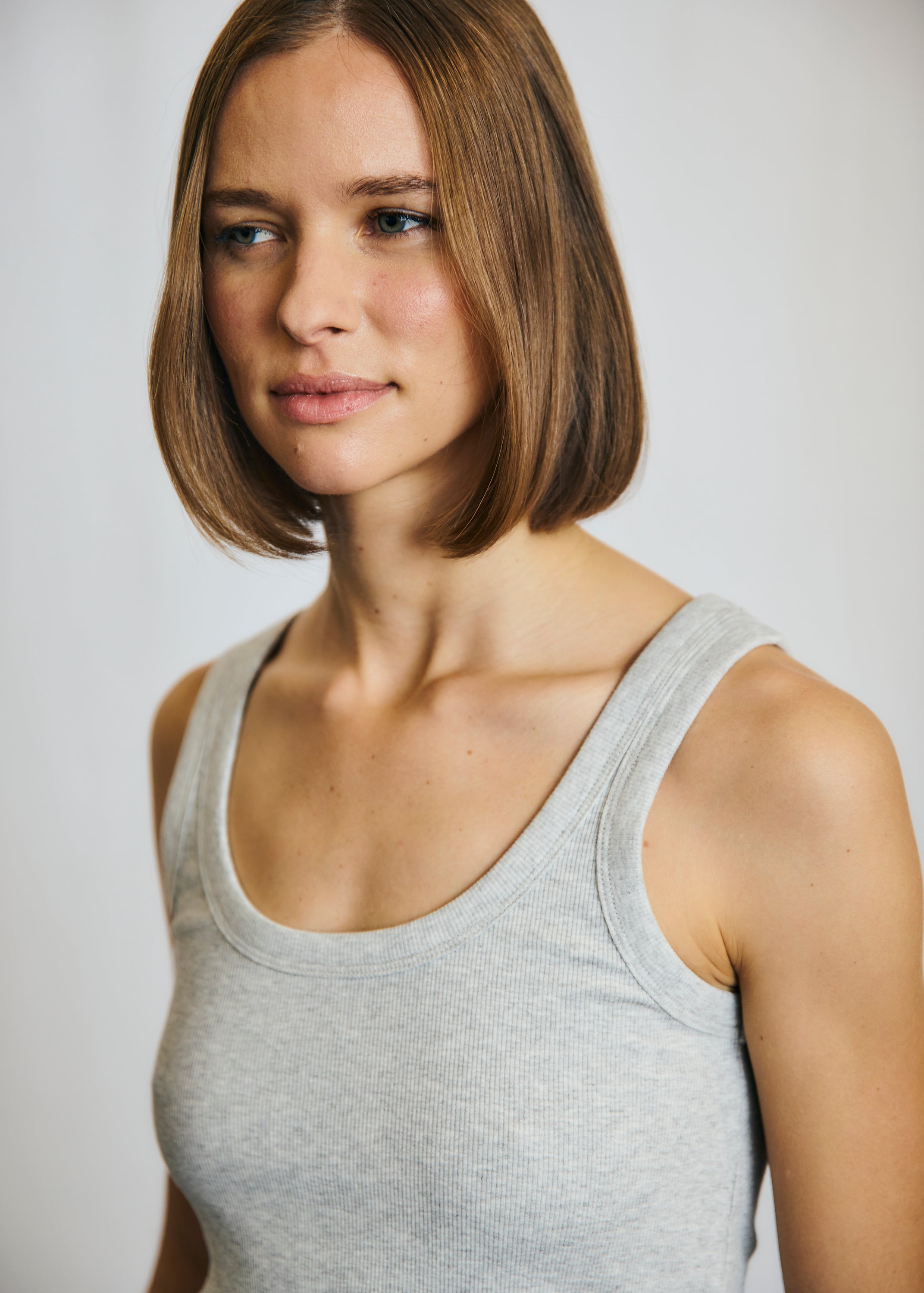 Charlotte Top, lysegrå