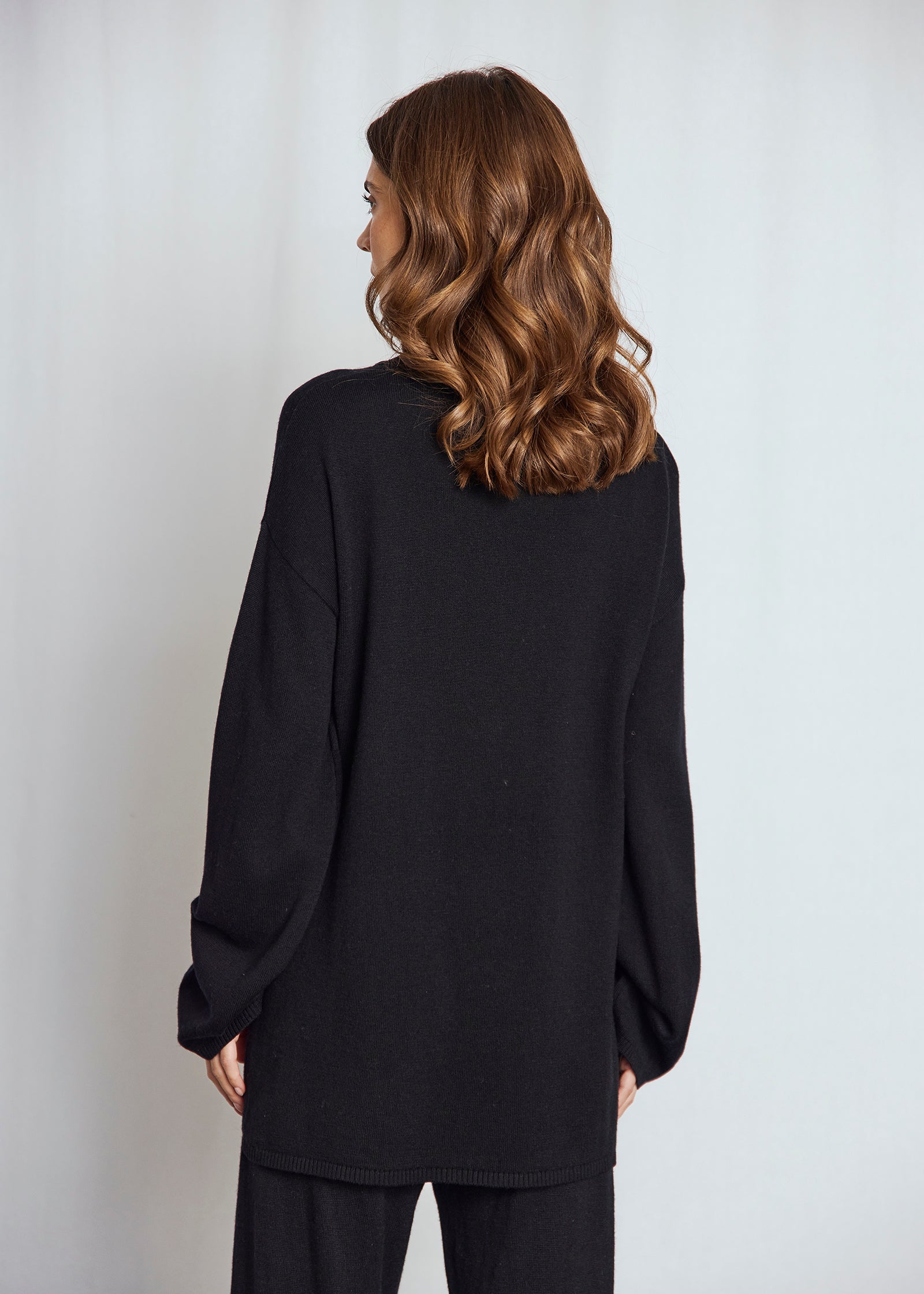 Bruun & Stengade - Guro Strik med høj hals i sort