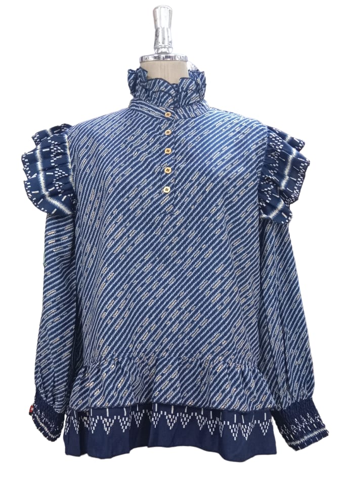 Wilto Fie Bluse, Navy