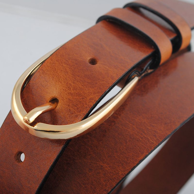 Bosswik - Elegant damebælte m. guld spænde Art. D10149