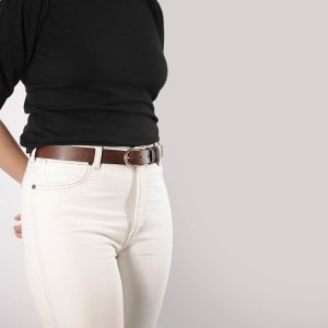 Bosswik - Elegant damebælte m. guld spænde Art. D10149