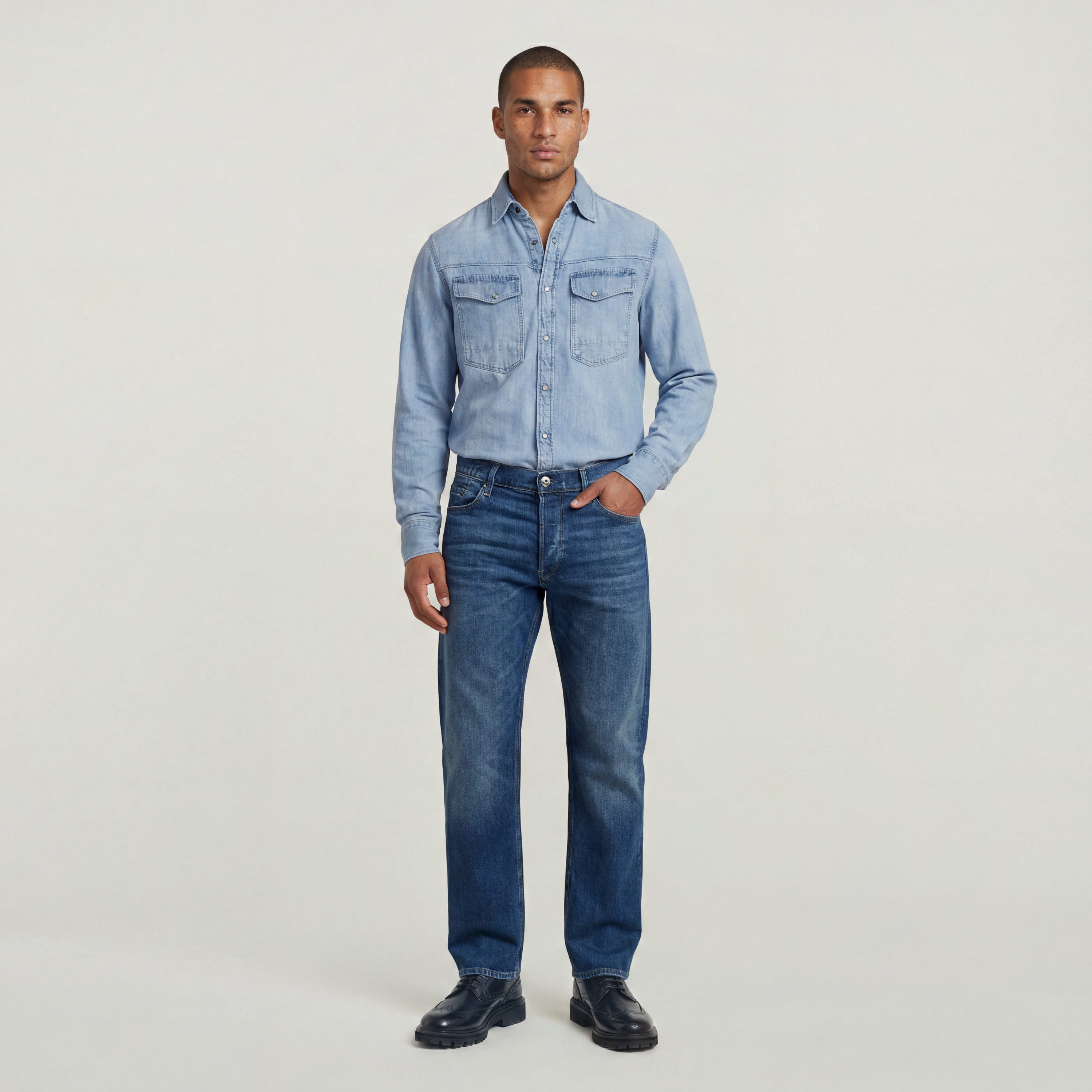 G-Star - Dakota Regular Straight Jeans Worn in Waterspouts