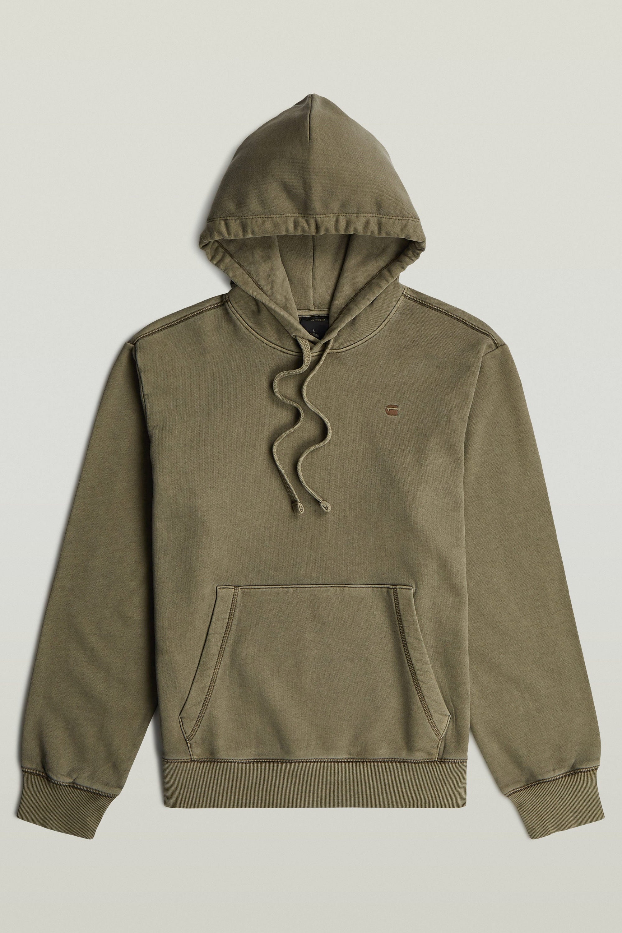G-Star - Modern Washed Hooded Sweater L/S Dark Khaki