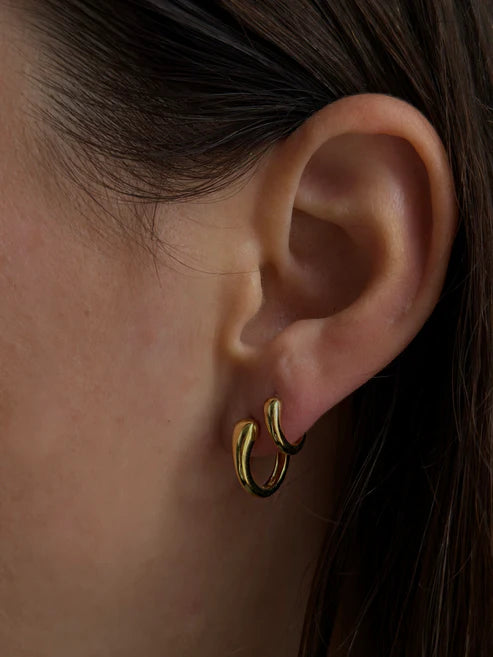 Iris Petite Hoops Guld