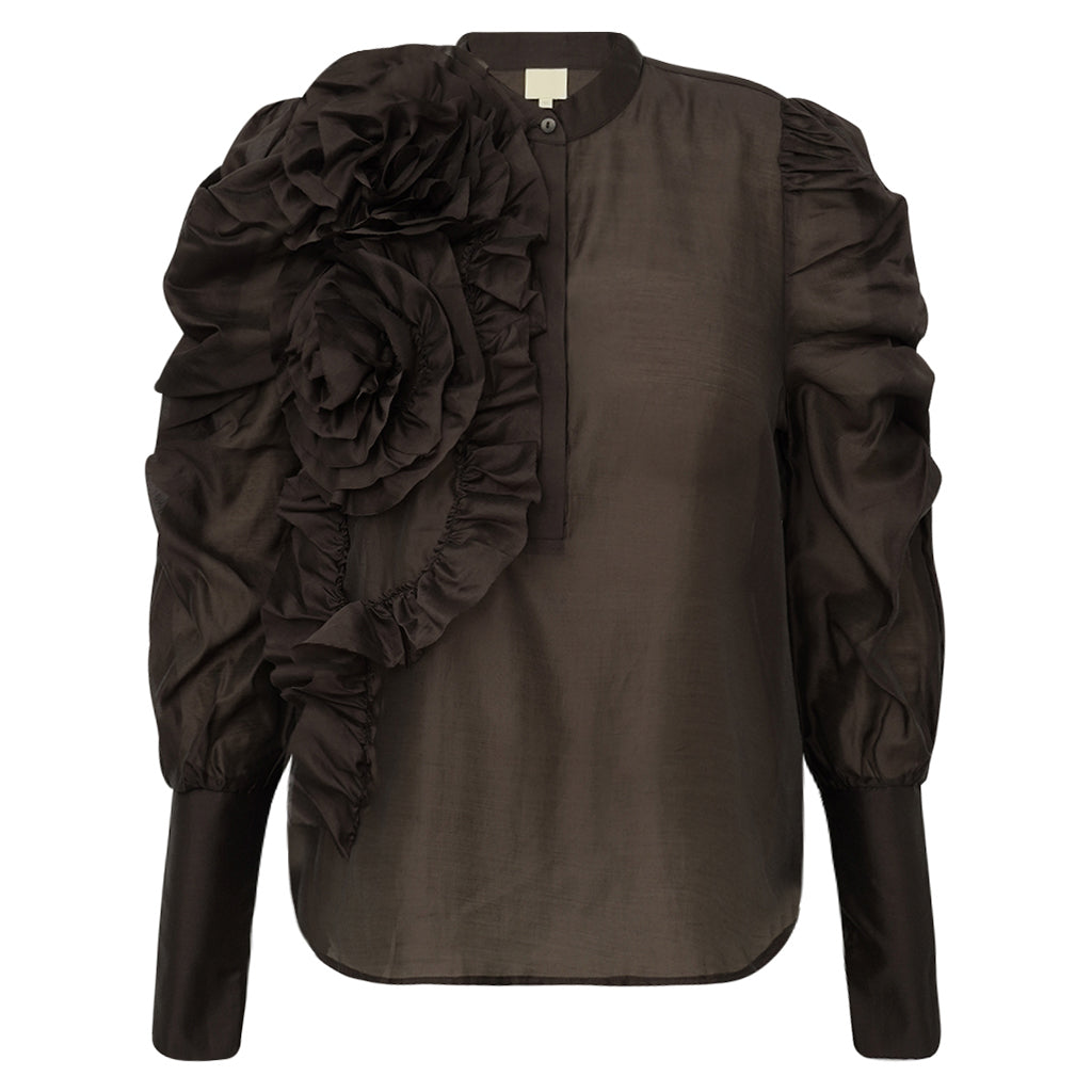 Gossia - DevineGO Bluse i brun