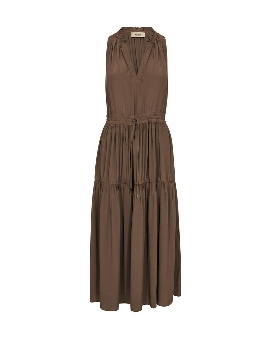 MMSabri Solida Dress – Brun Sommerkjole fra Mos Mosh