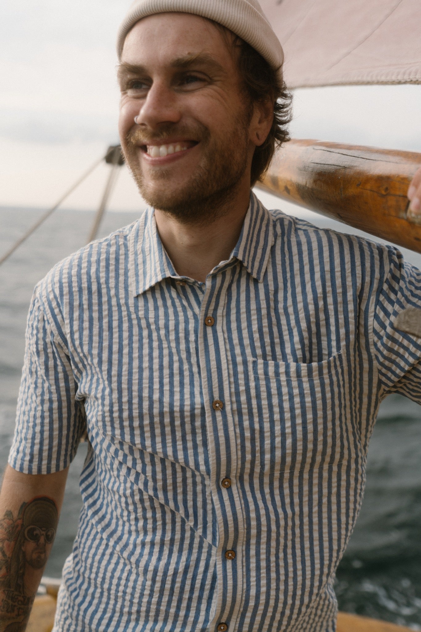 Lakor - Seer Sucker Short Sleeve Shirt