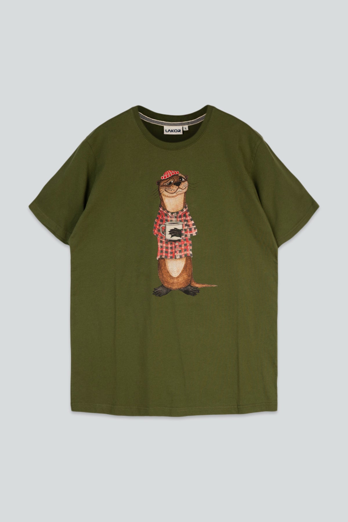 Lakor - An Otter Coffee T-shirt, riffle green