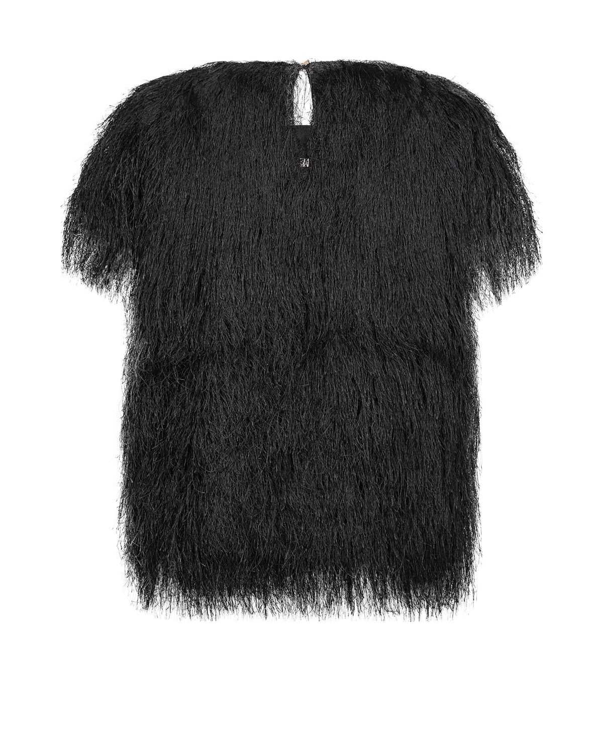 Mos Mosh – MMBrim O-SS Faux Fur Tee – Black