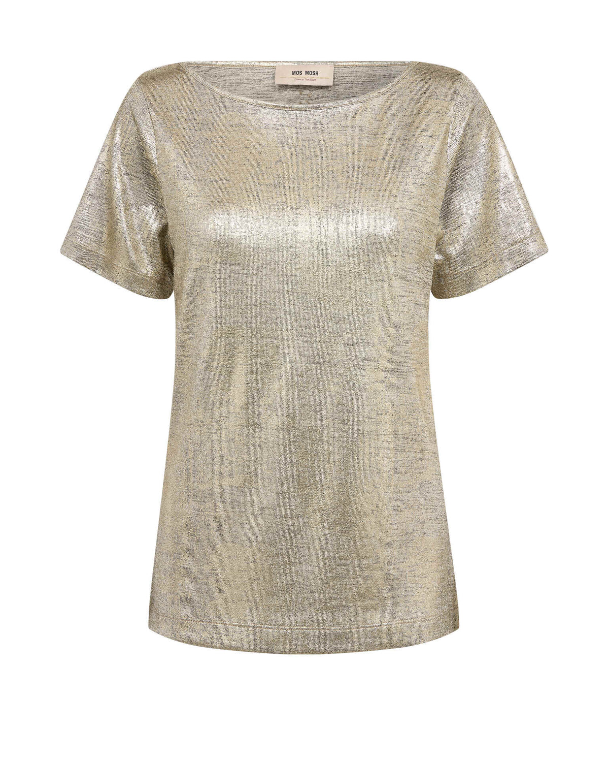 Mos Mosh - MMNiva O-SS Metallic Tee, guld