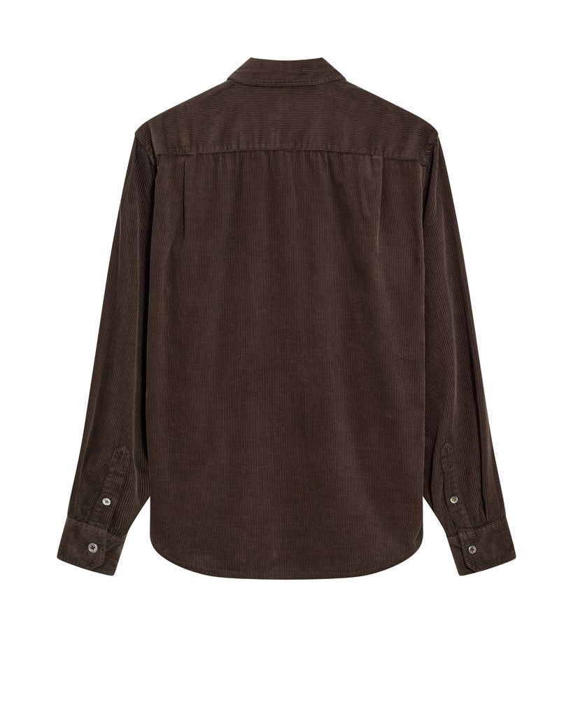 Mos Mosh Gallery - MMGAlden Corduroy Shirt Black Coffee