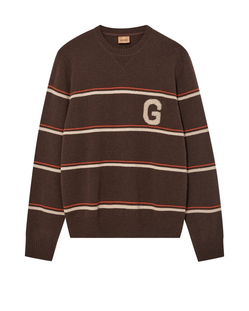 Mos Mosh Gallery - MMGRice Stripe Crew Knit