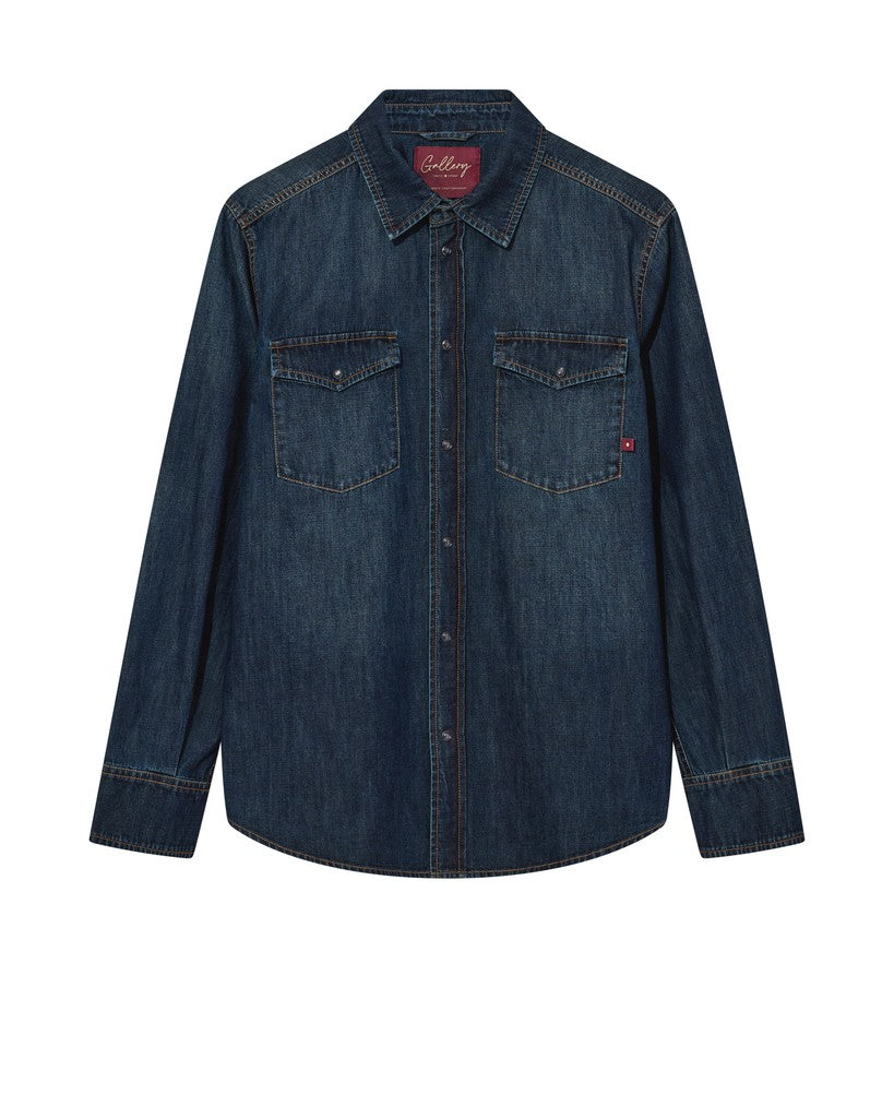 Mos Mosh Gallery - MMGDavid Snap Denim Skjorte