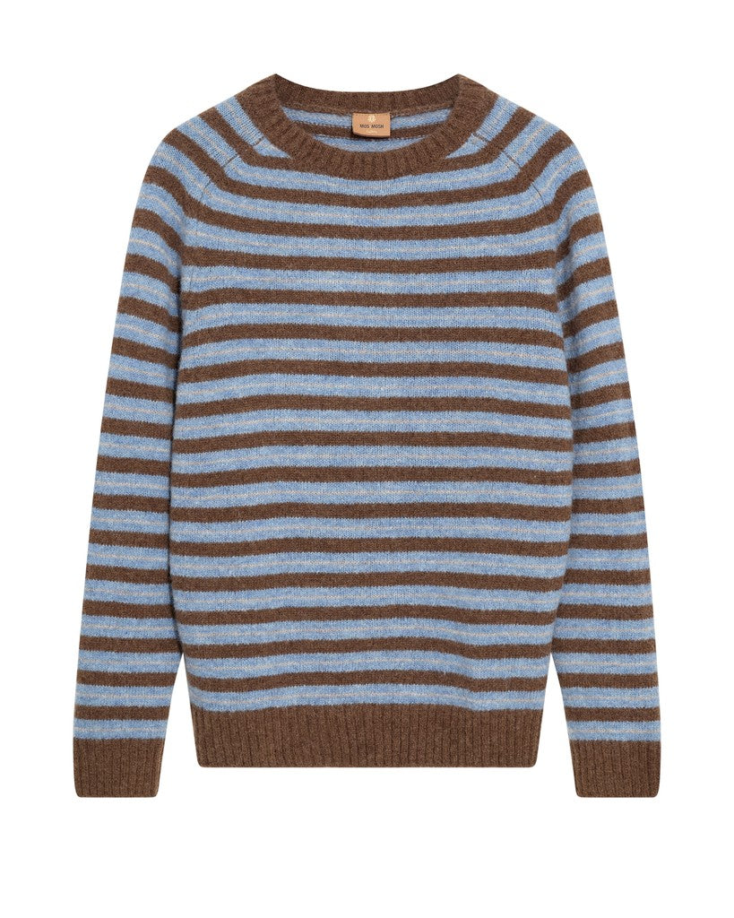 Mos Mosh Gallery -  MMGCarlos Stripe Crew Neck Knit
