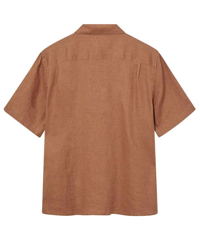 Mos Mosh Gallery - MMGTheo Linen SS Skjorte Coconut